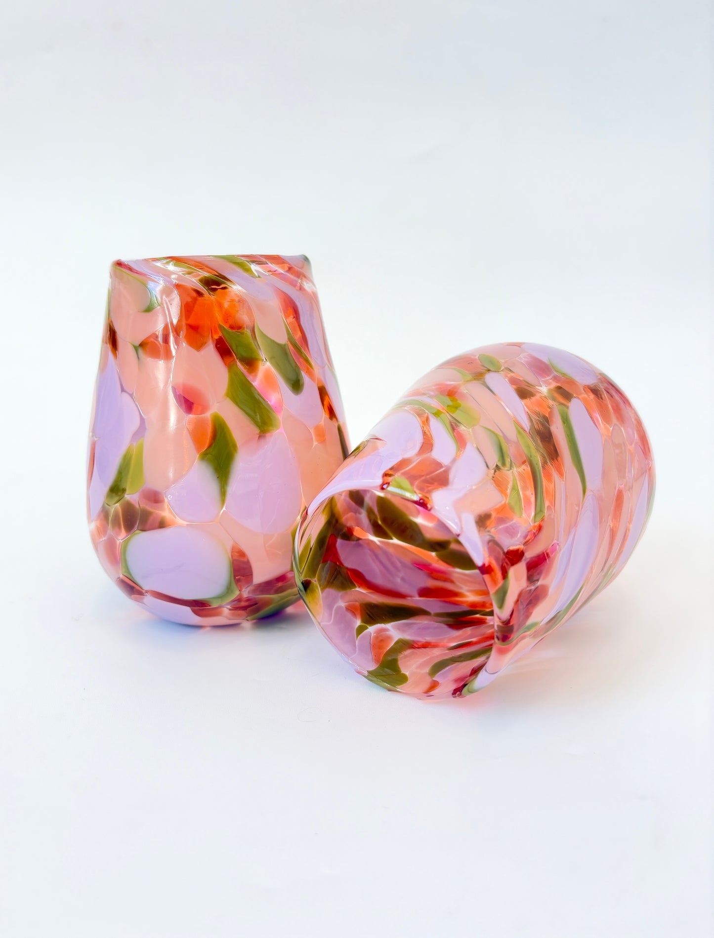 Handblown Glass Tumbler - 'Peony' edition