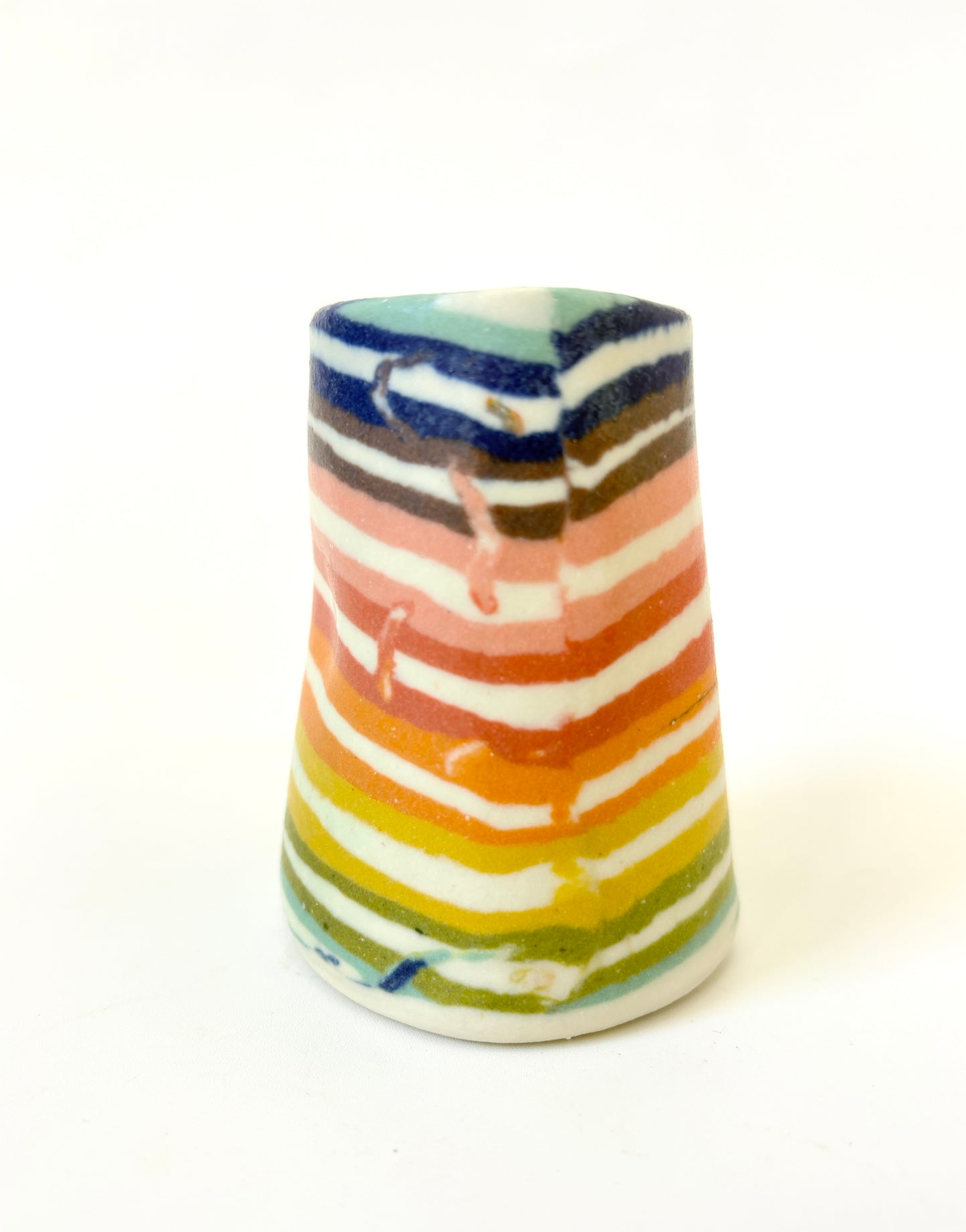 Small Pourer - Ceramic Nerikomi Rainbow Stripe