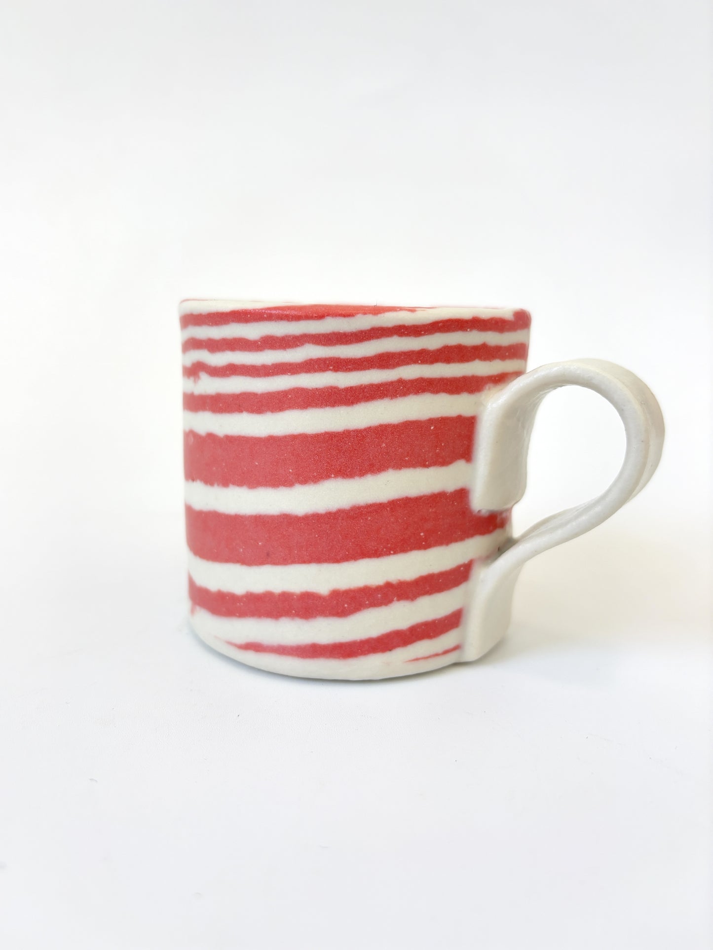 Ceramic Nerikomi Mug - Small - Red Stripes