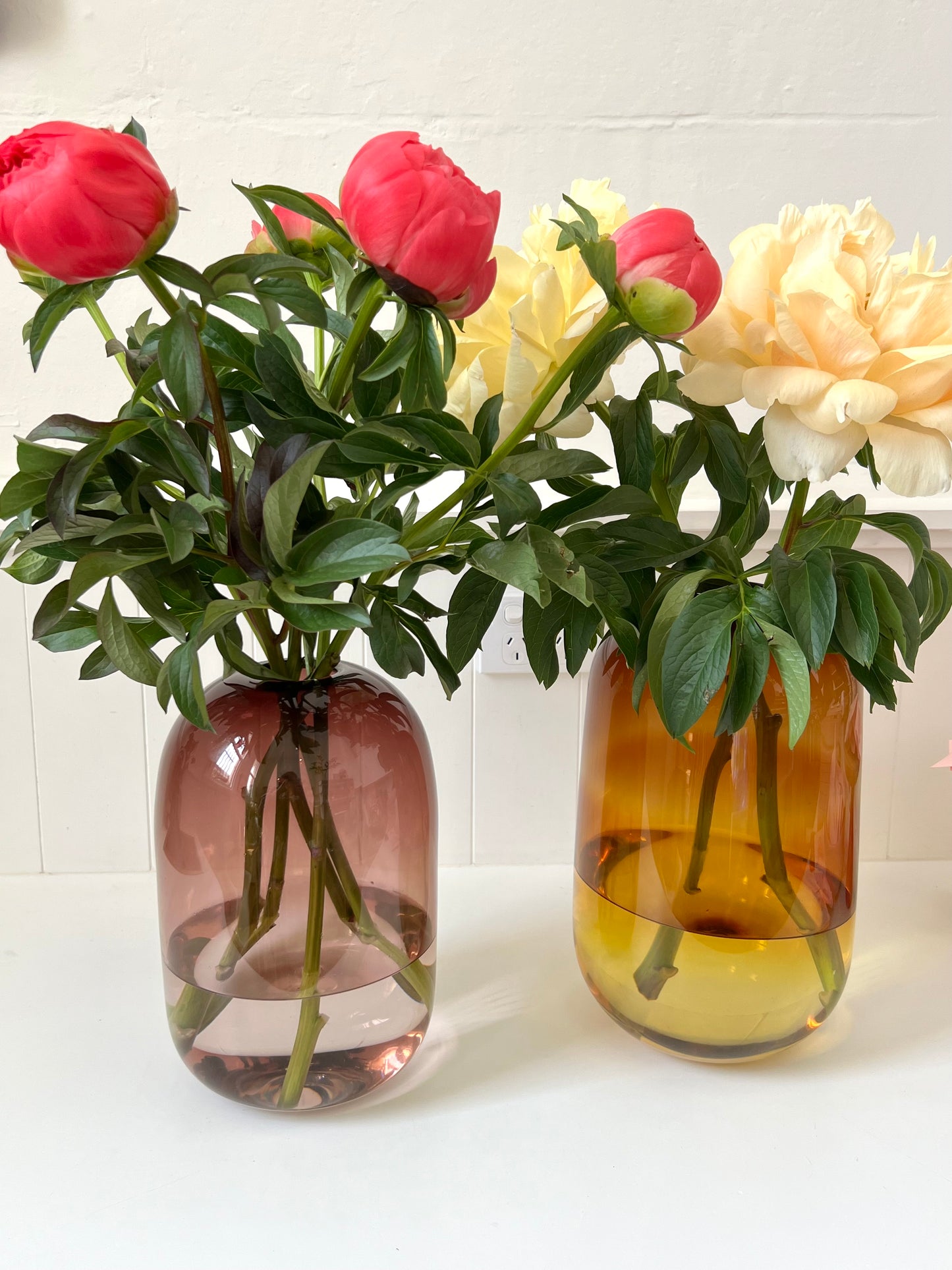 Oversize Handblown Glass Vase - Aubergine
