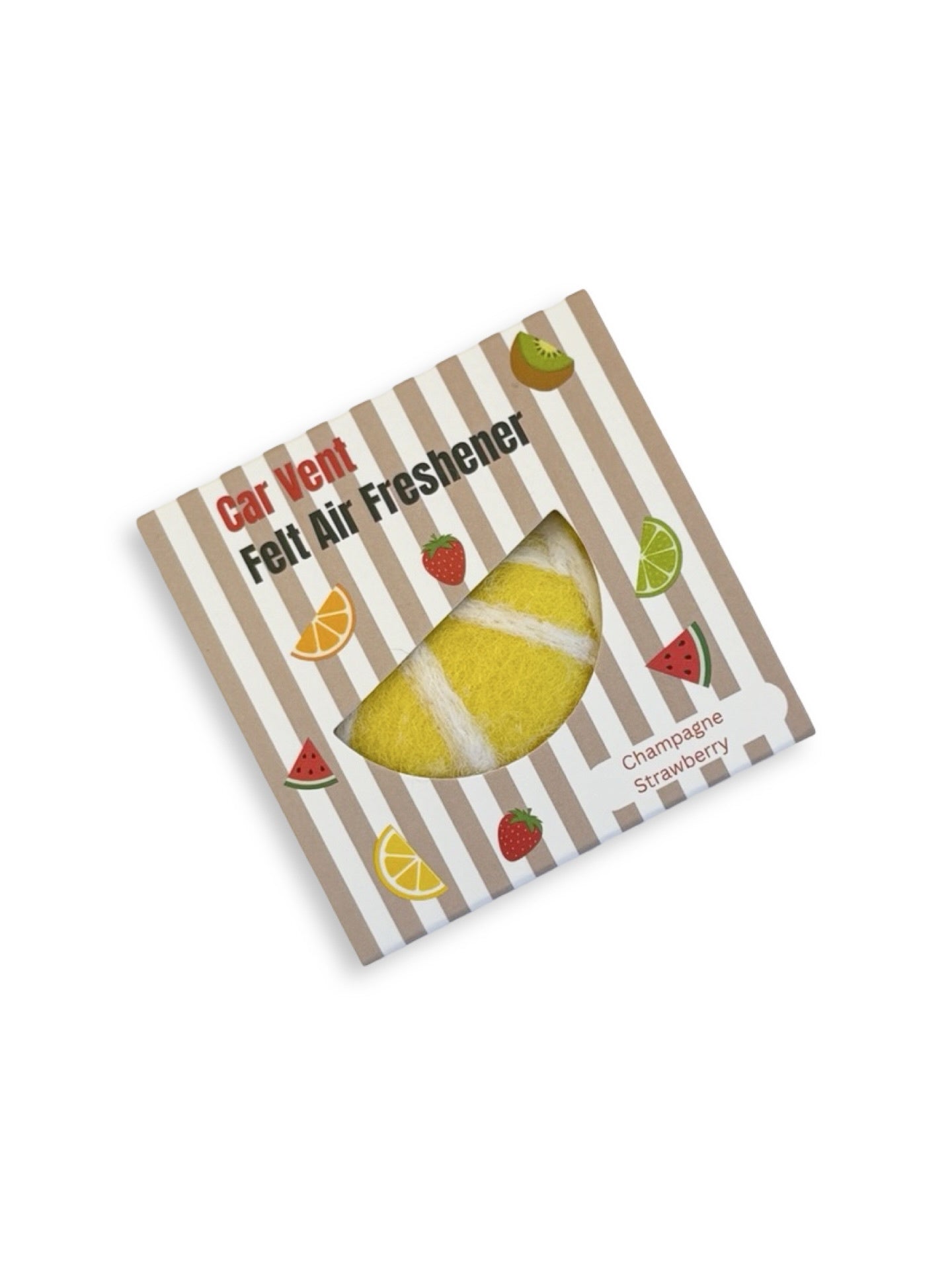 Lemon Car Freshener Set - Champagne & Strawberry Scent