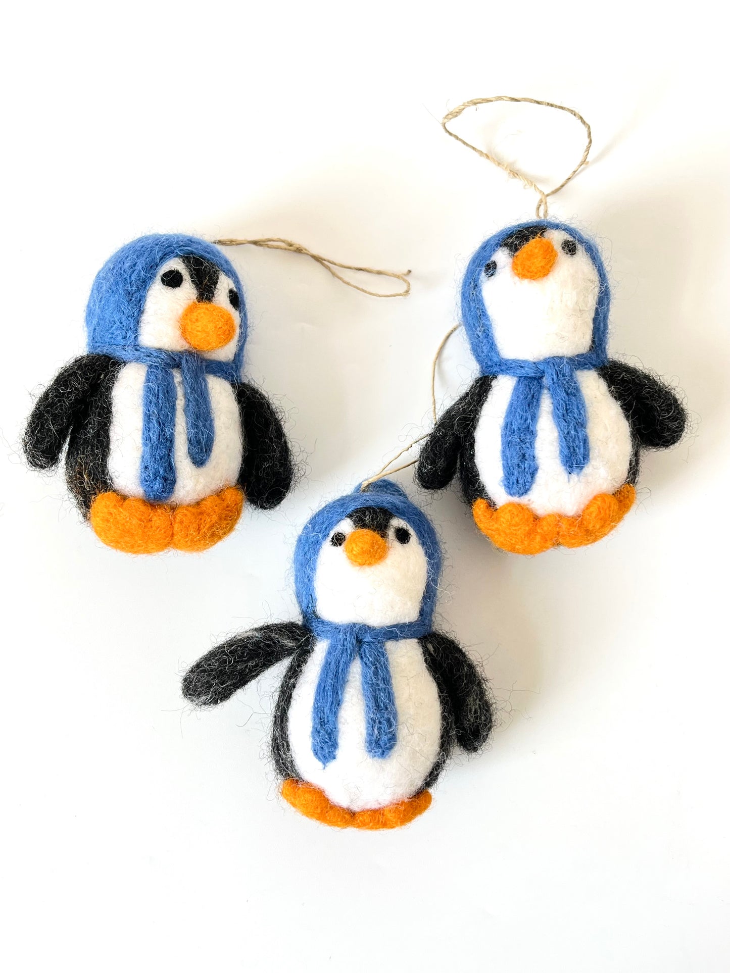 Felted Wool Penguin - Blue
