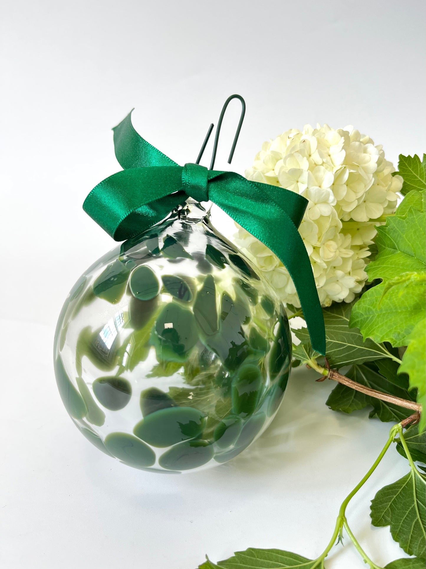 Handblown Glass Bauble - Dark Green