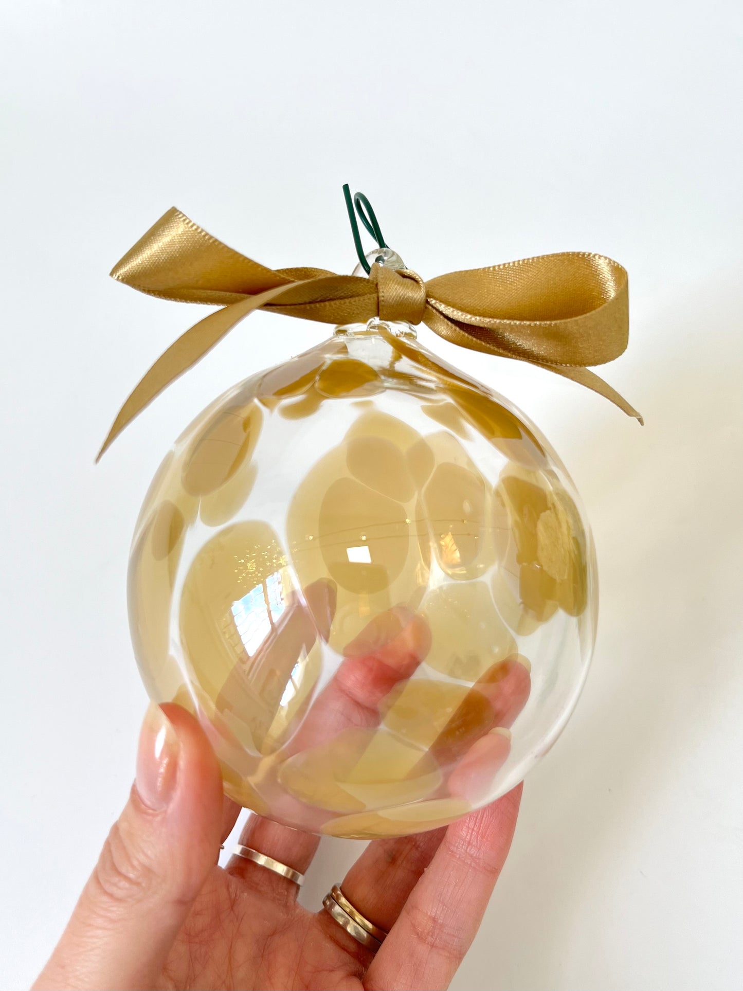 Handblown Glass Bauble - Champagne