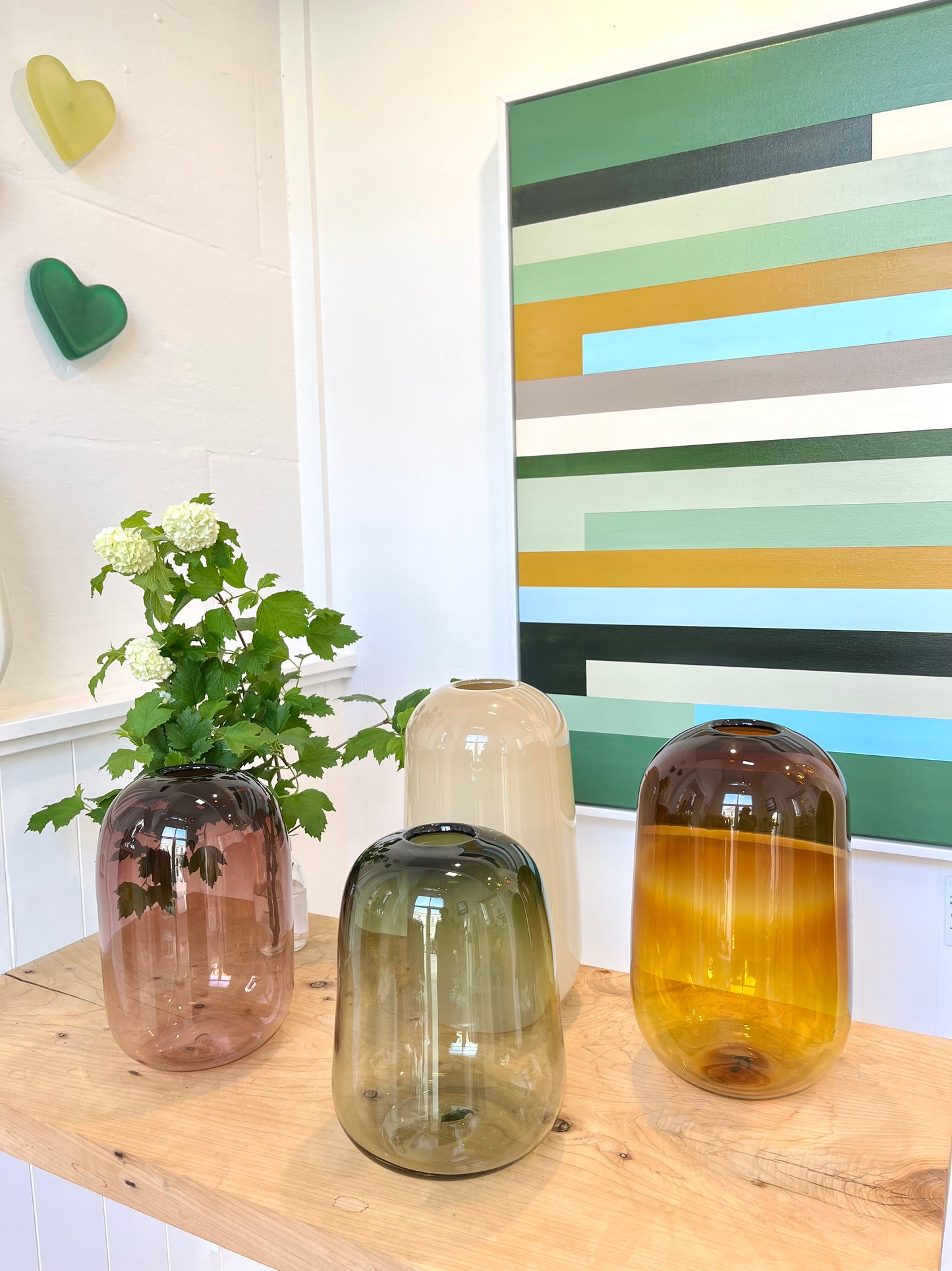 Oversize Handblown Glass Vase - Weimaraner Opal