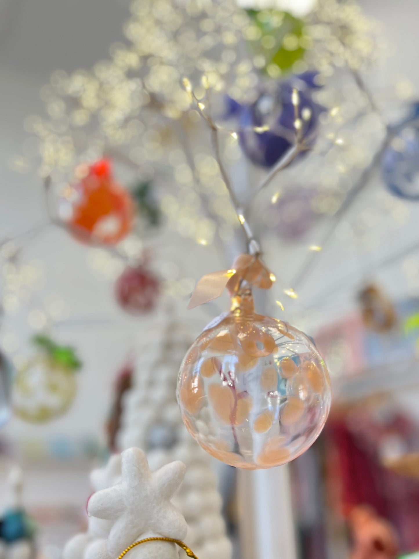 Handblown Glass Bauble - Champagne
