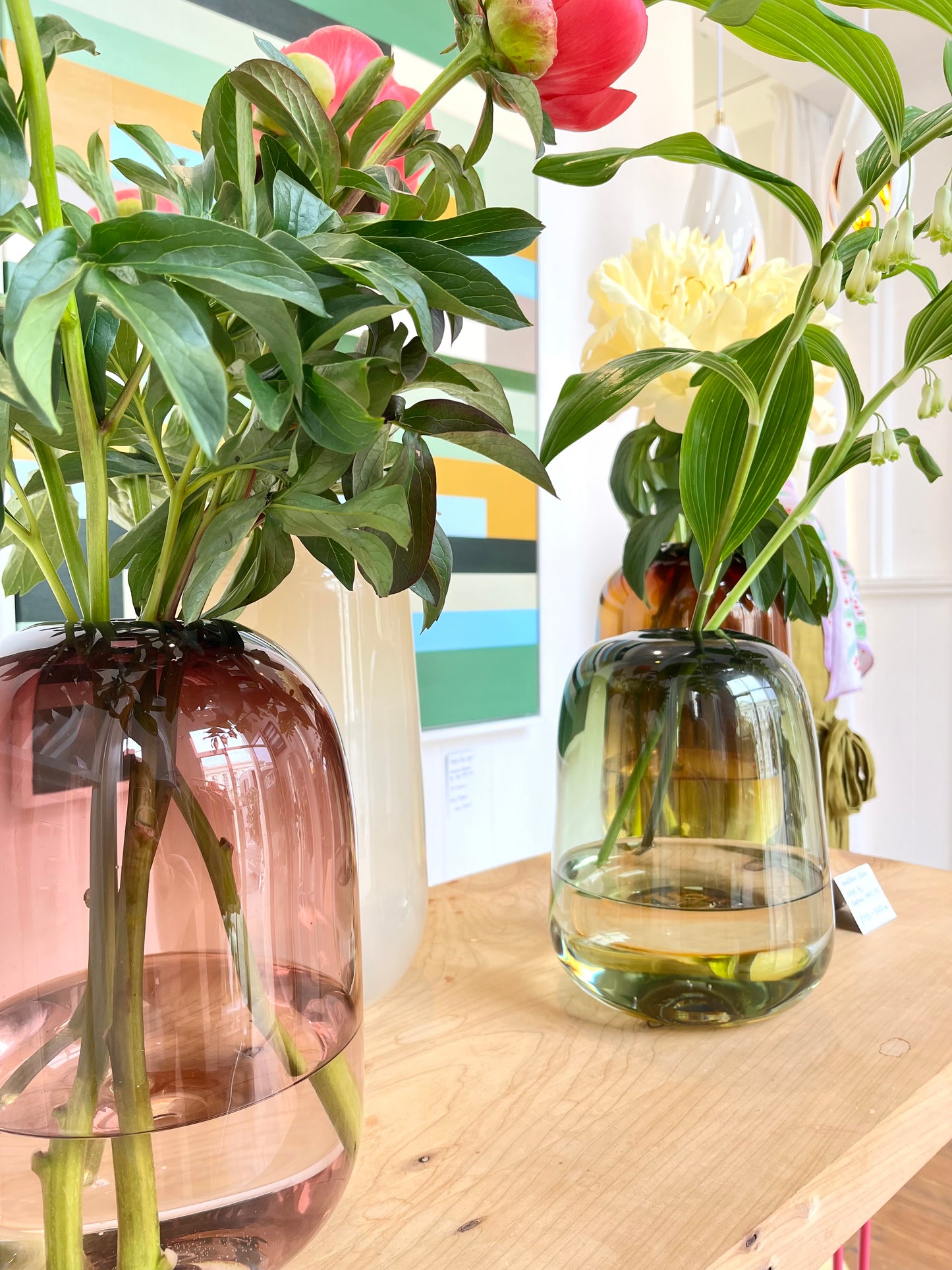 Oversize Handblown Glass Vase - Aubergine