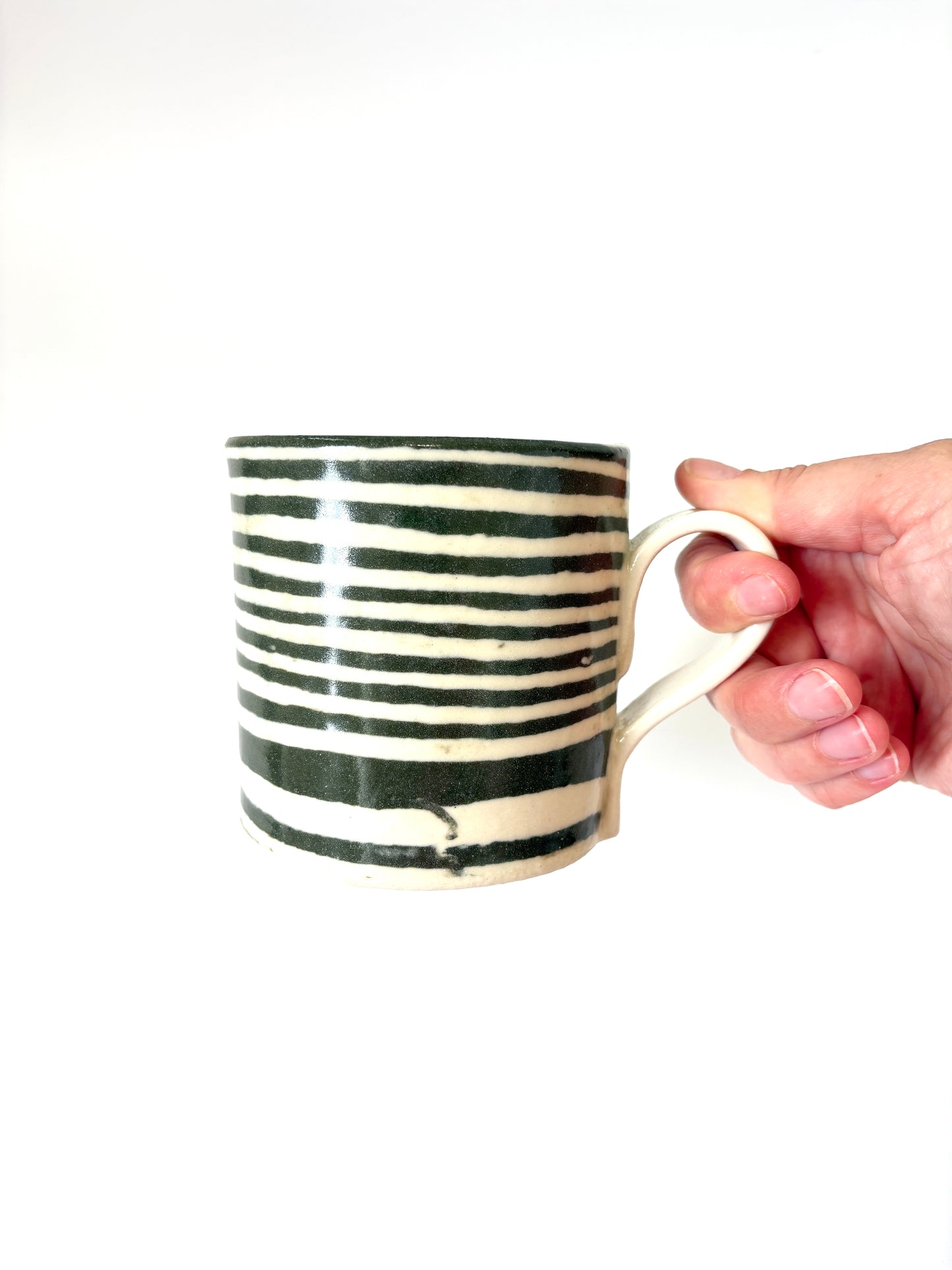 Ceramic Nerikomi Mug - Large - Dark Green