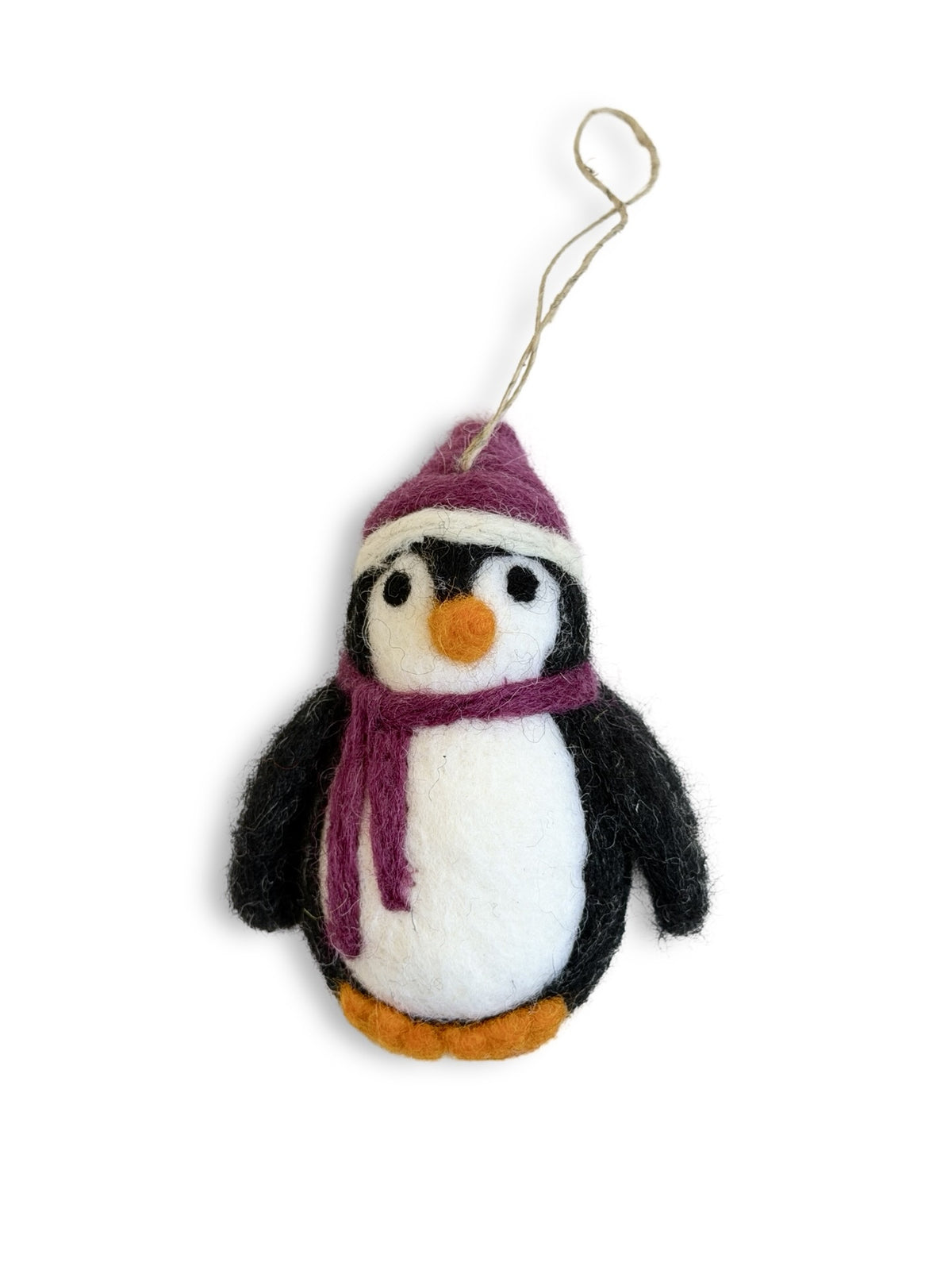 Felted Wool Penguin - Plum - Special Xmas Edition
