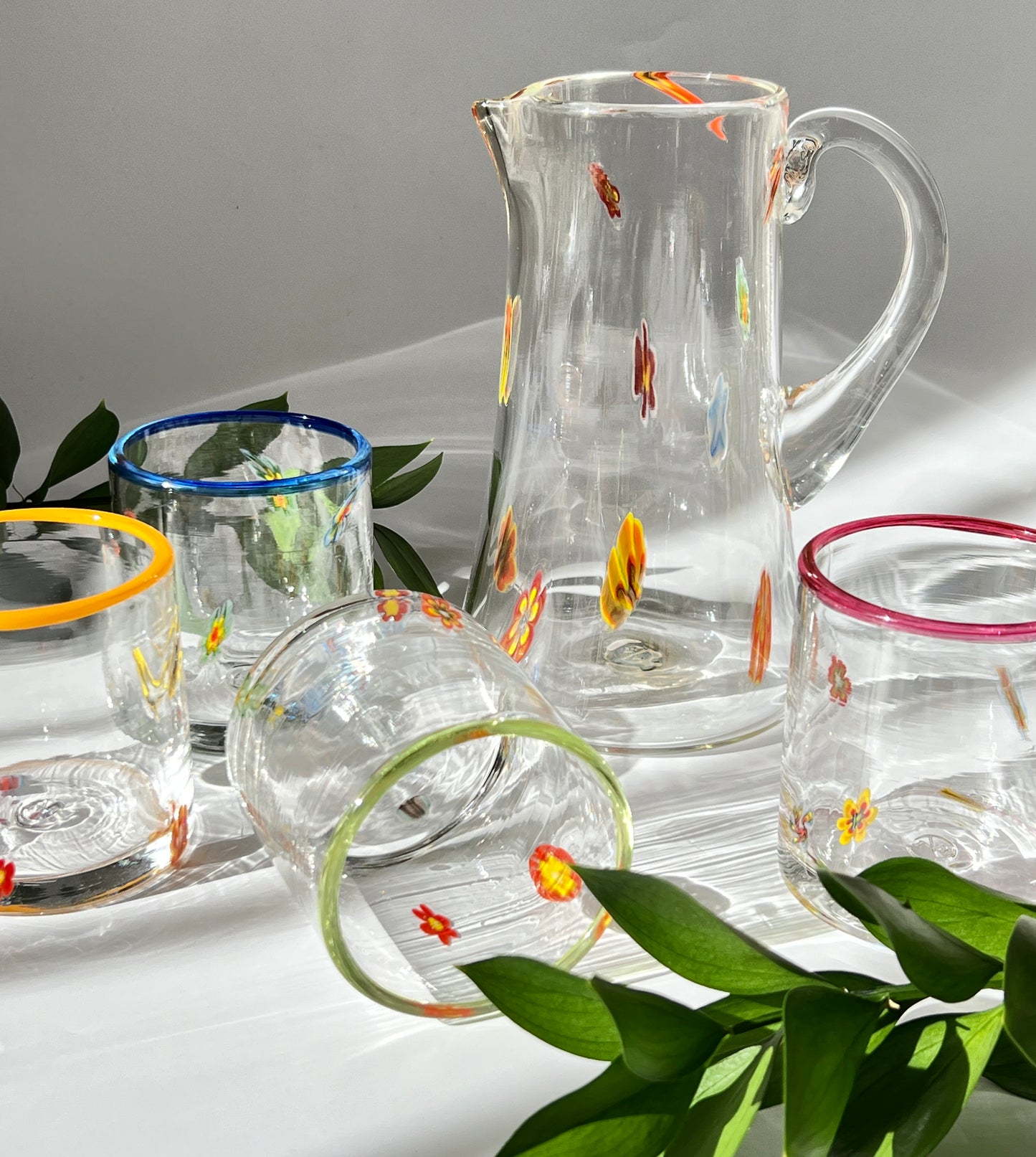 Handblown Glass "Rebel Rocks" Tumbler - Green