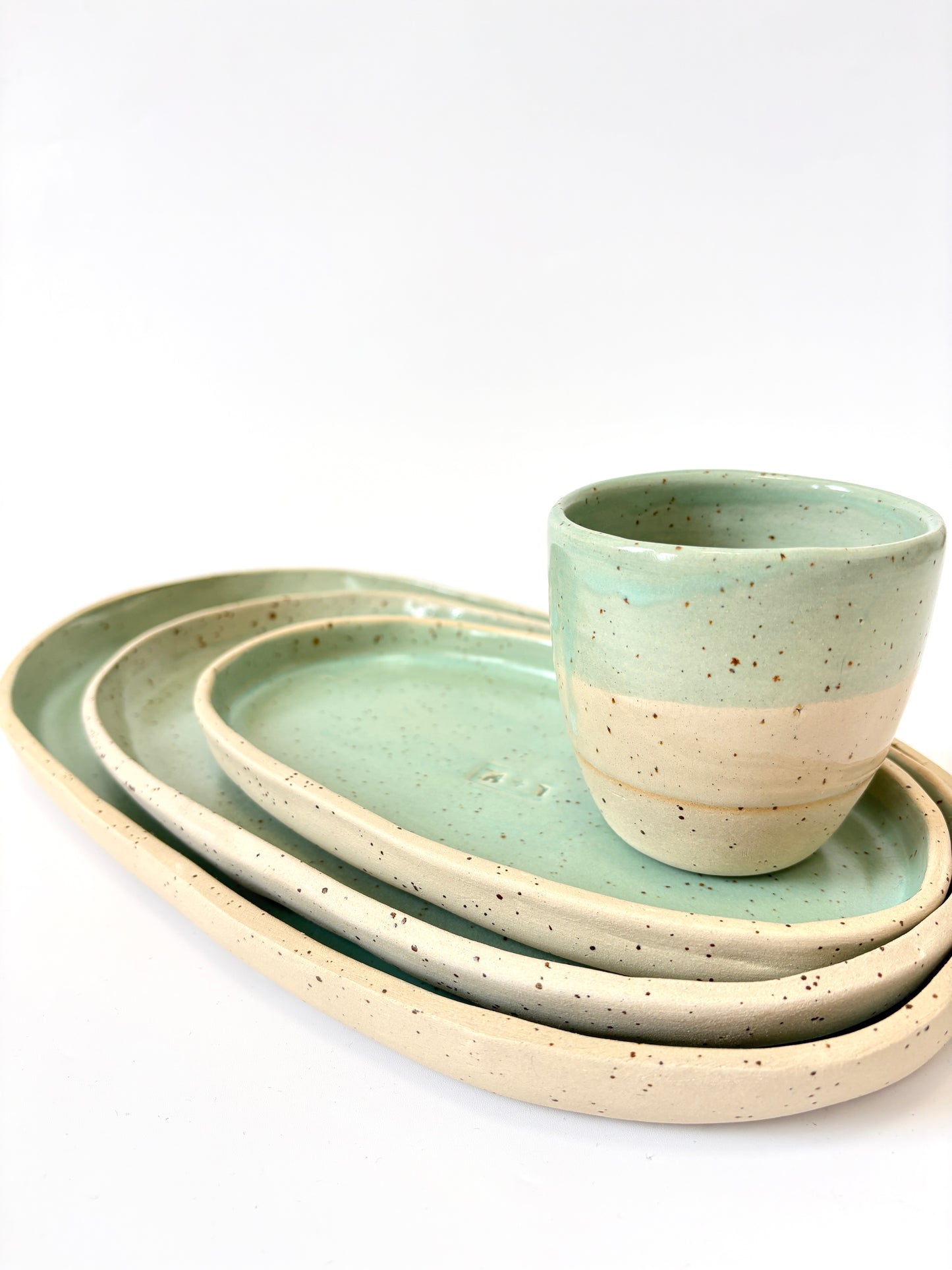 Ceramic Tray - Large - Green