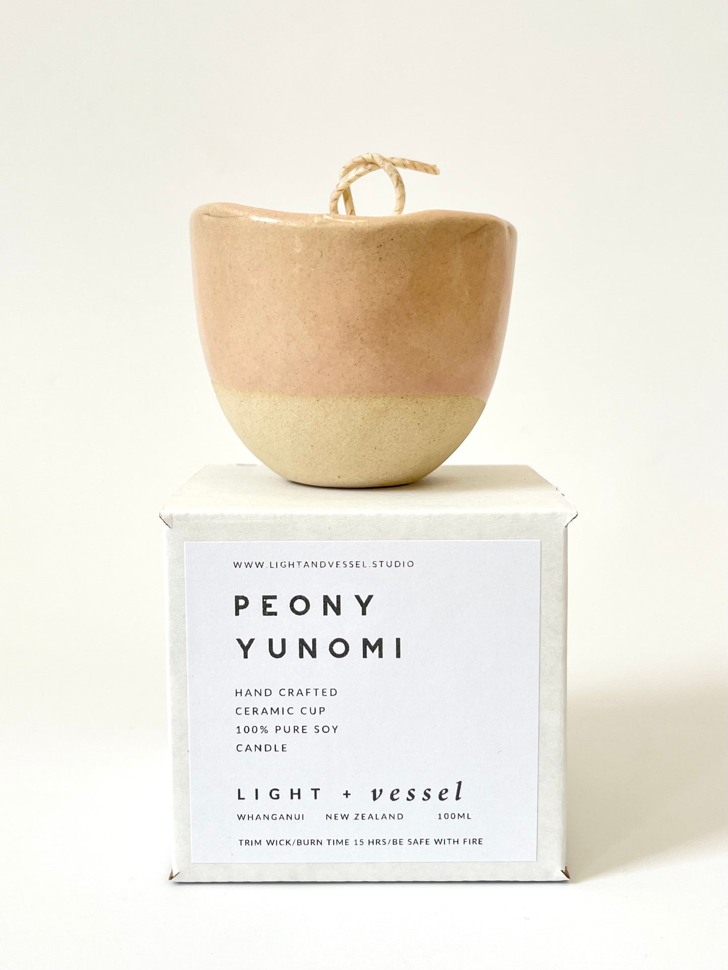 Peony Yunomi Soy Candle
