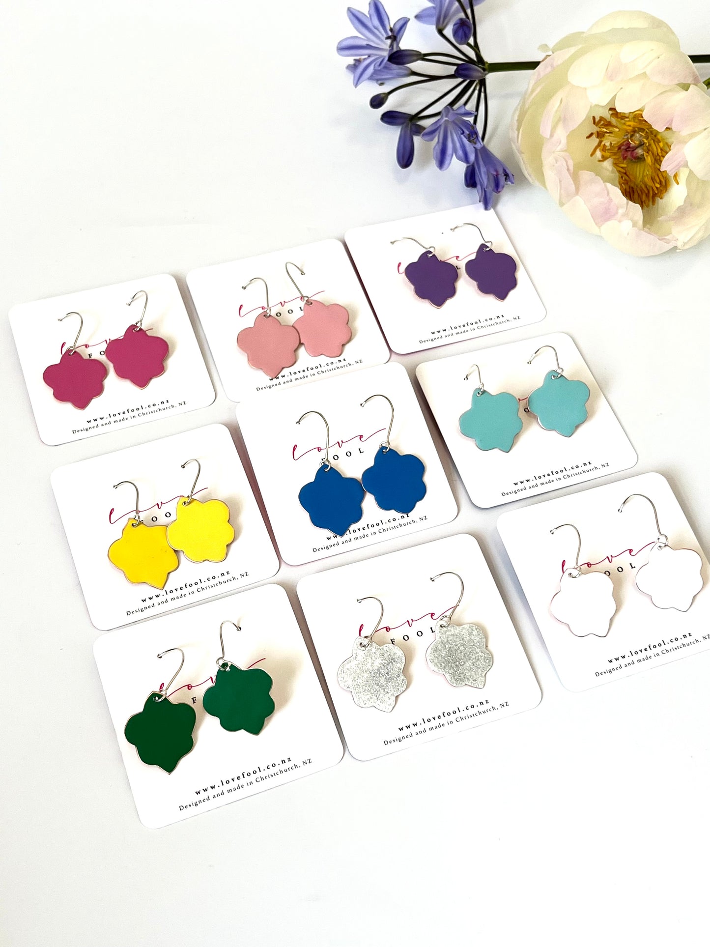 Fleur de Lis Earrings - Yellow