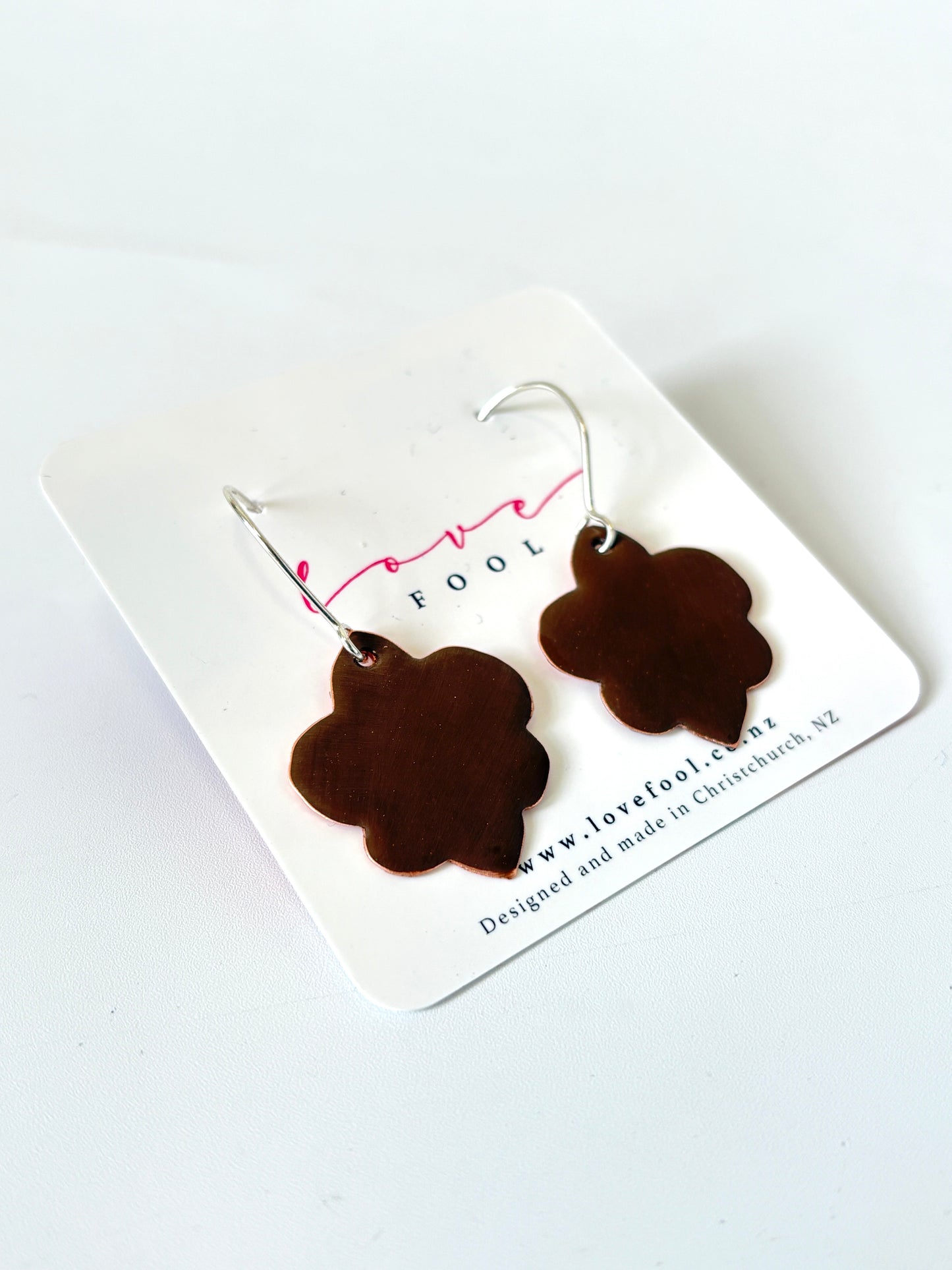 Fleur de Lis Earrings - Brown