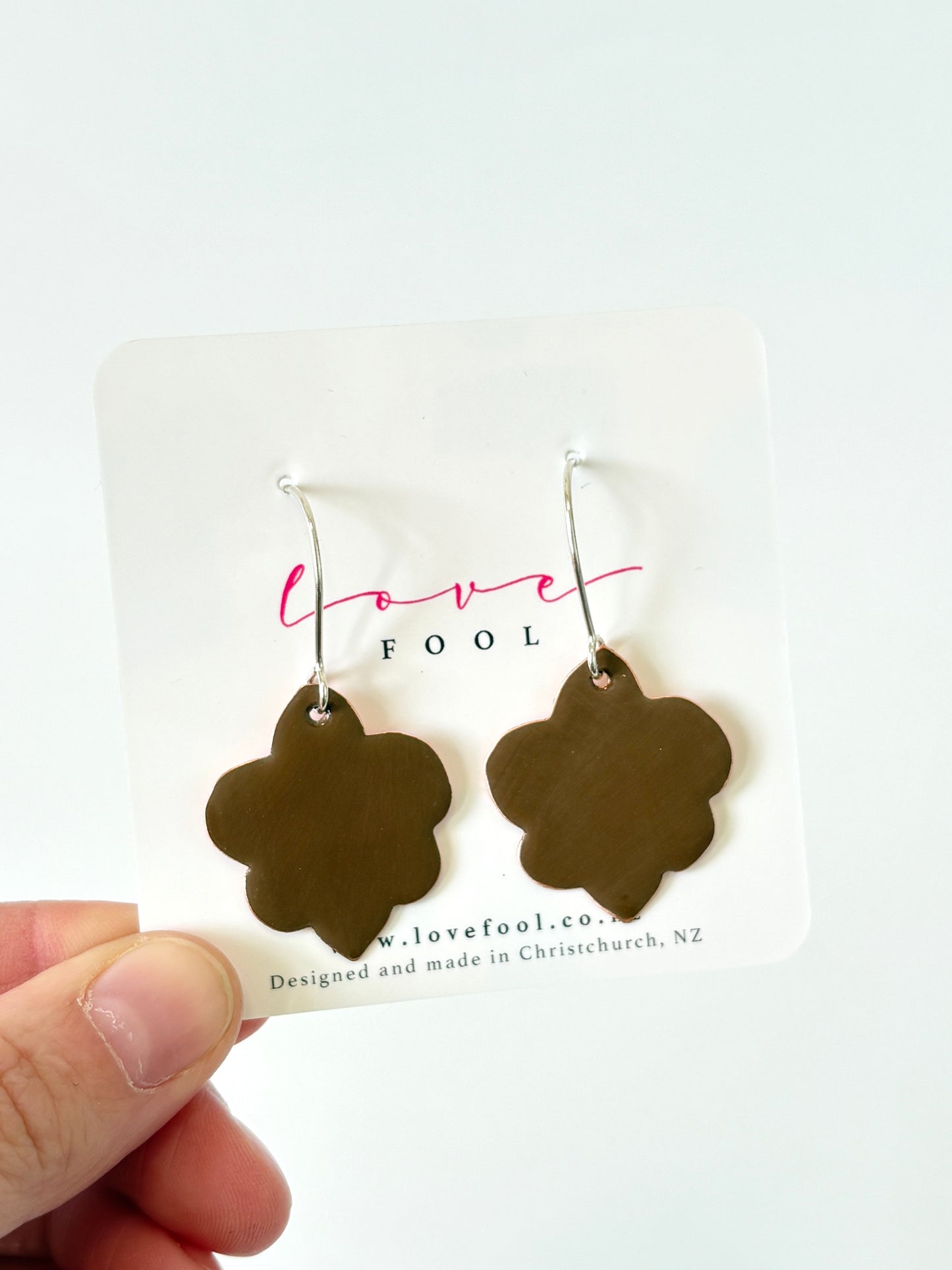 Fleur de Lis Earrings - Brown