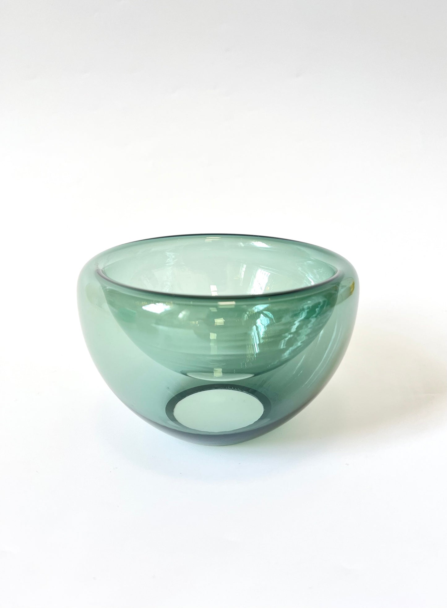 Handblown Glass Mini "Fulvio" Bowl - Steel Grey/Green