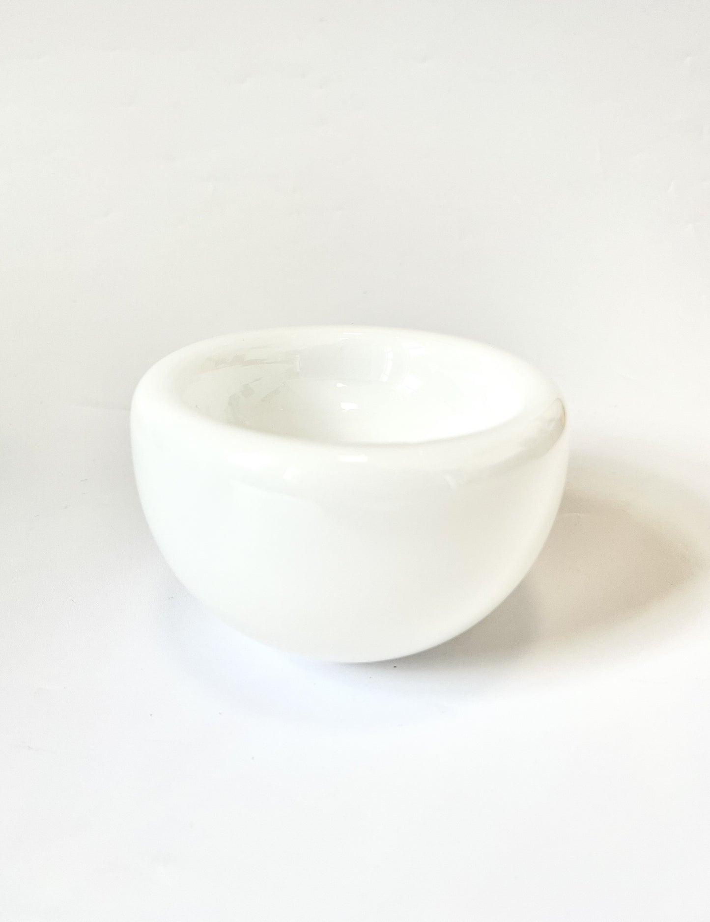 Handblown Glass Mini "Fulvio" Bowl - White Opal