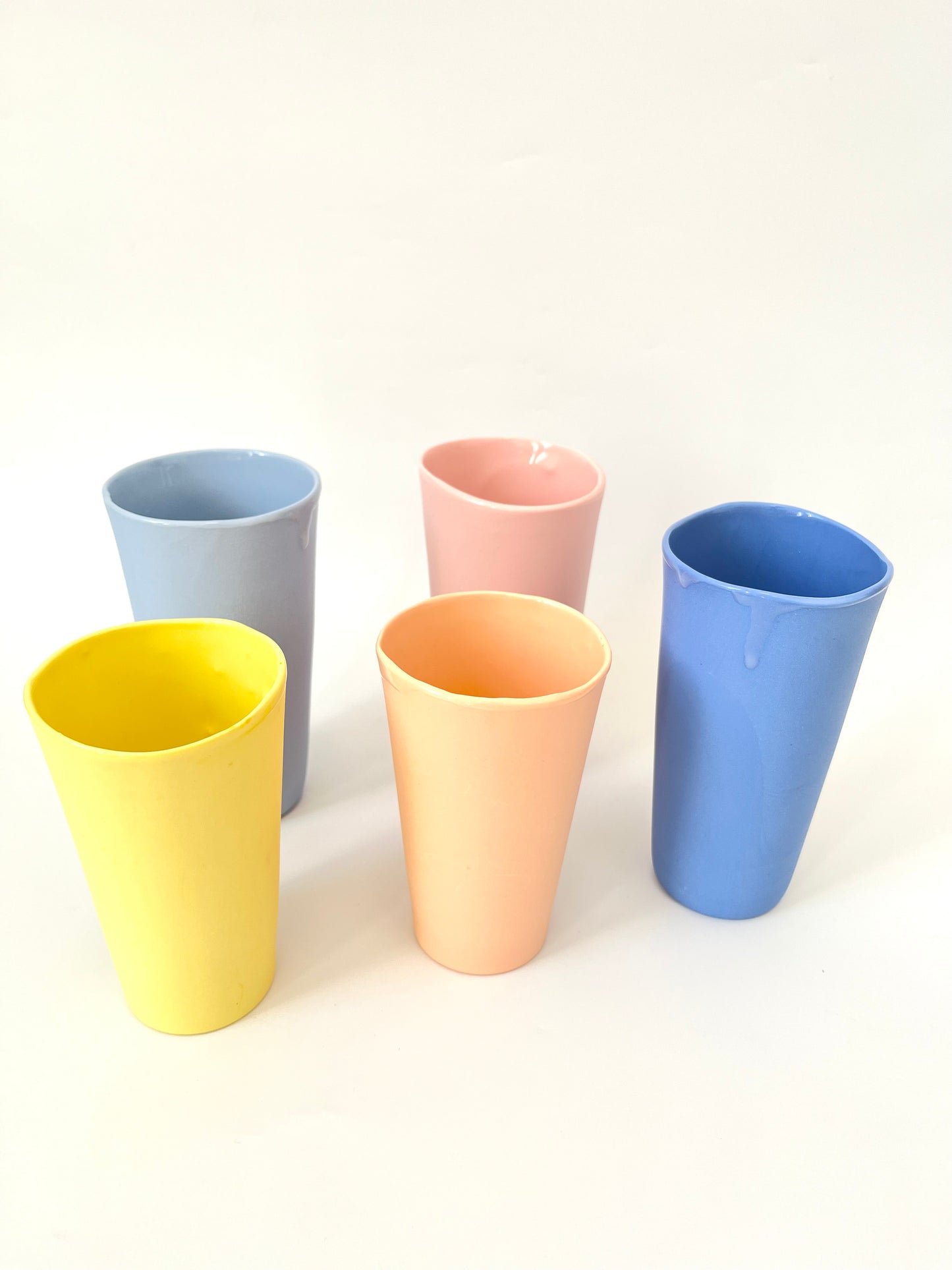 Periwinkle Blue Vessel - One of a Kind Ceramic - Tall 8 x 15cm