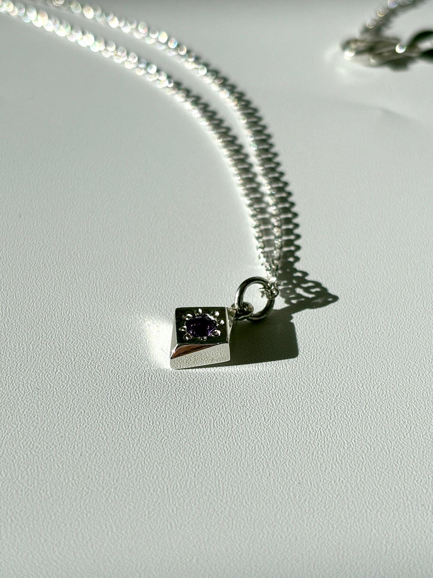 Daisy Cluster Amethyst Necklace