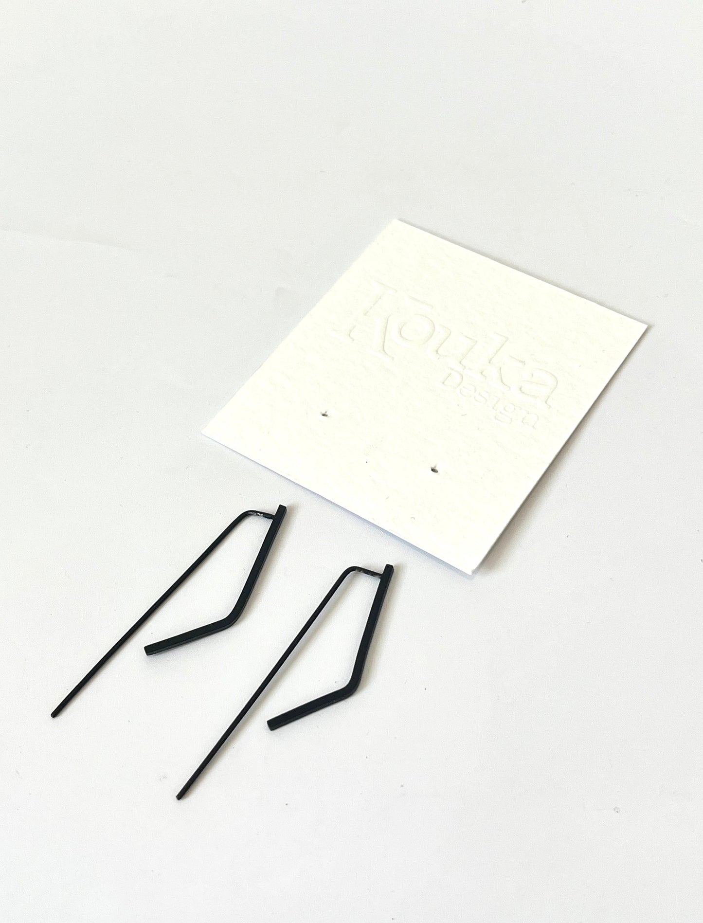 Black Geometric Shape Earrings