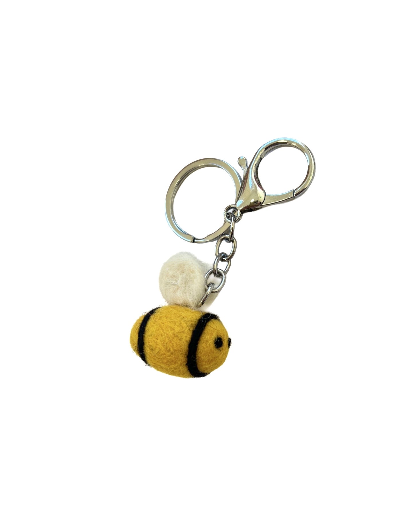 Bee- Felted Wool Keyring/Clip