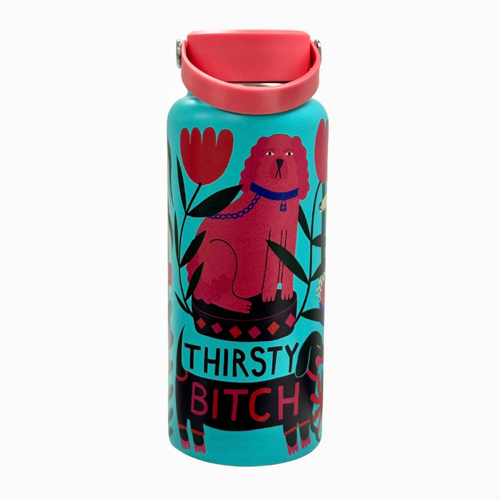 "Thirsty Bitch" Illustrated 1L Drink Bottle by Studio Soph