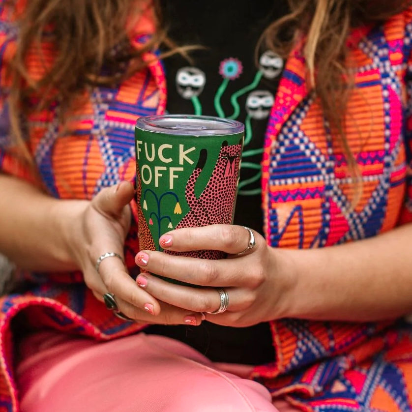 "Fuck Off" Illustrated Takeaway Cup by Studio Soph
