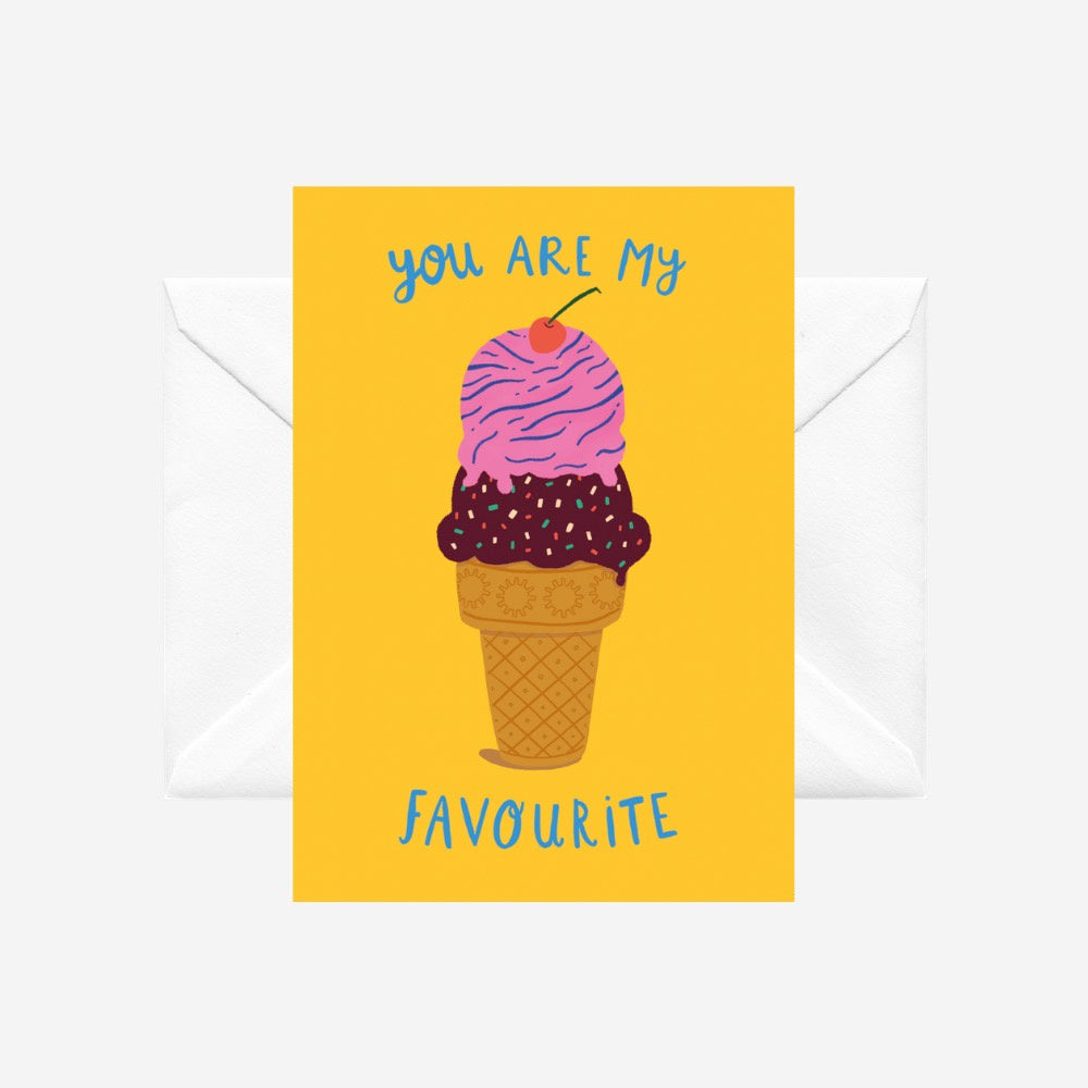You Are My Favourite - illustrated card by Crissie Rodda