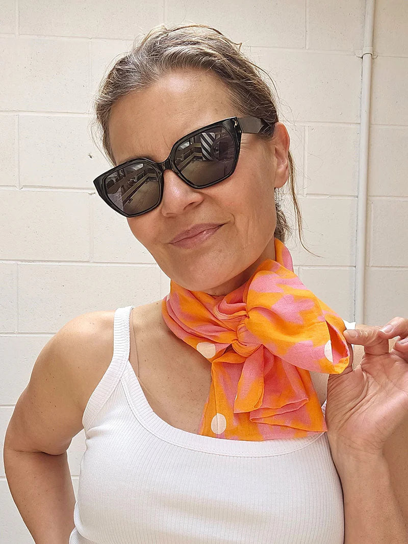 Orange Pop Infinity Scarf