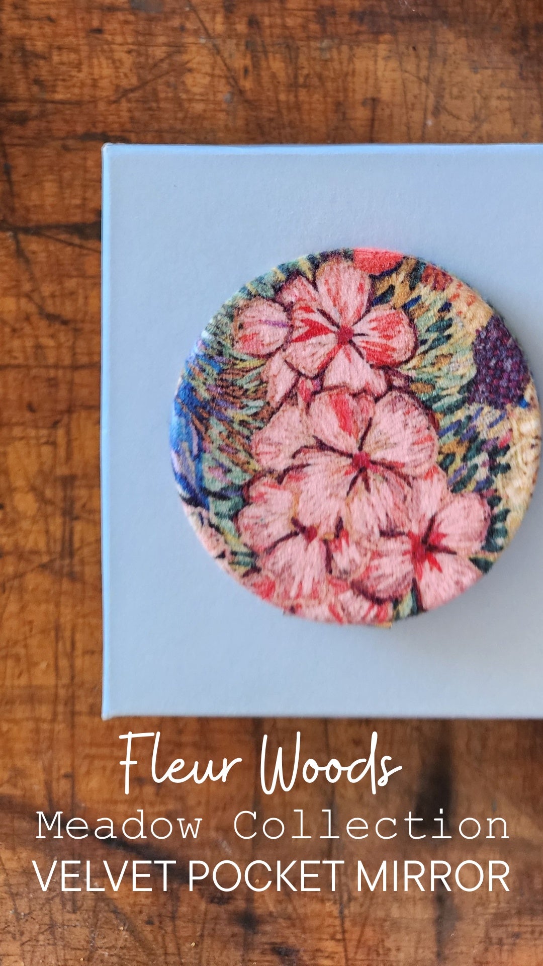 'Meadow' Pocket Mirror by Fleur Woods