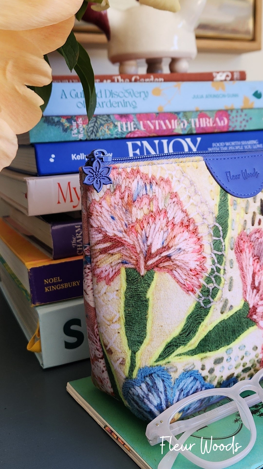 PRE-ORDER "Meadow" Velvet Pouch by Fleur Woods - Medium