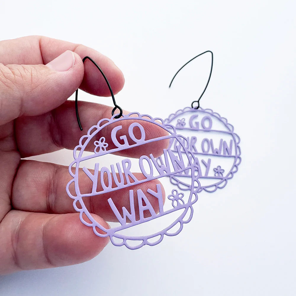 Midi Go Your Own Way Earrings in Lilac