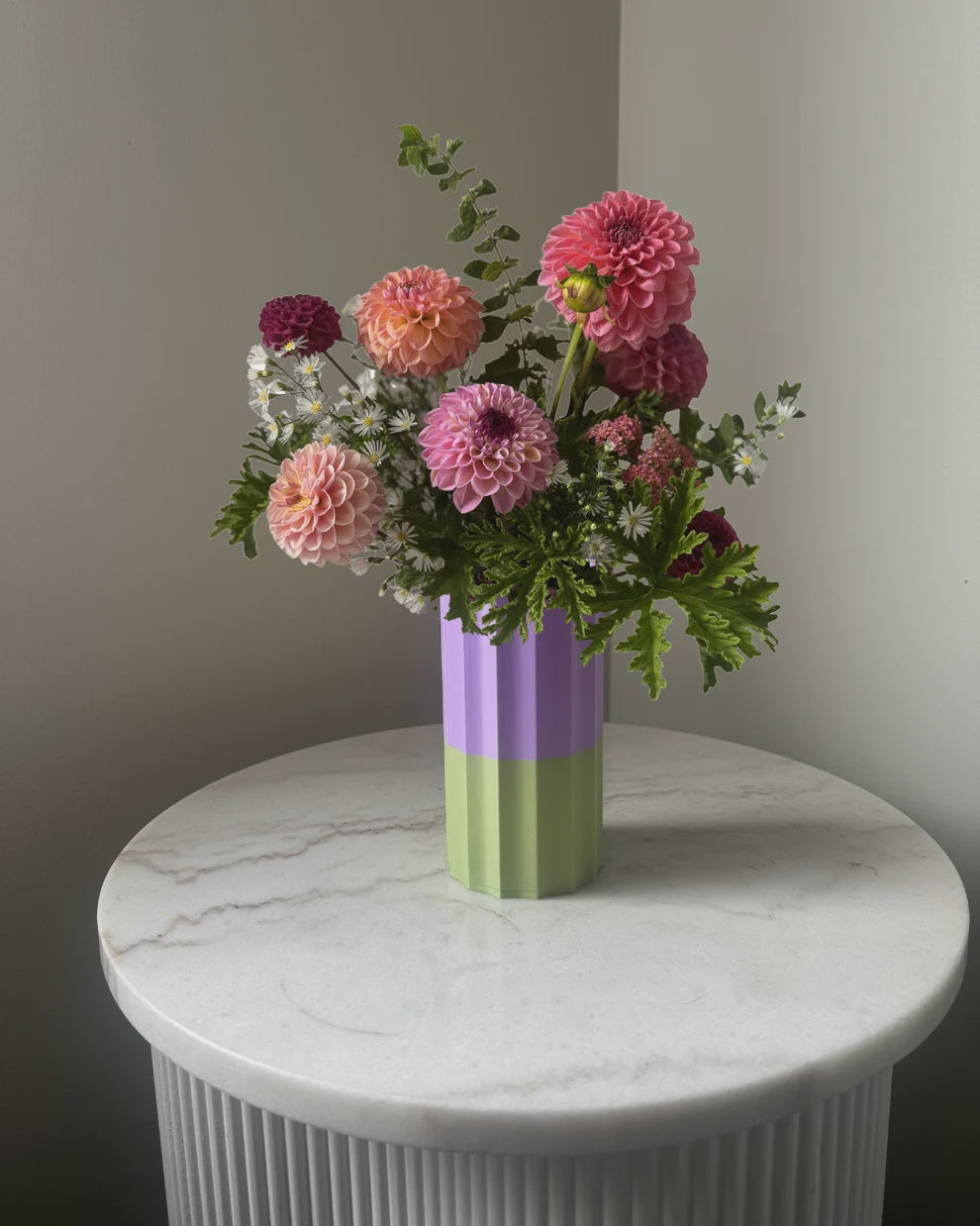 Millie Vase - Lilac / Matcha