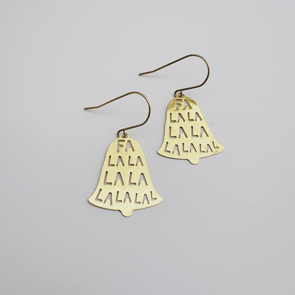 Mini Fa La La Earrings in Gold