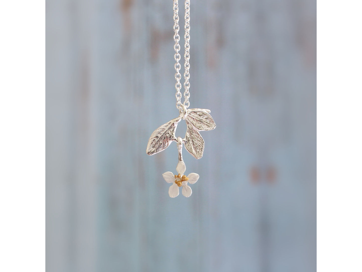 Neroli Blossom and Leaves Necklace
