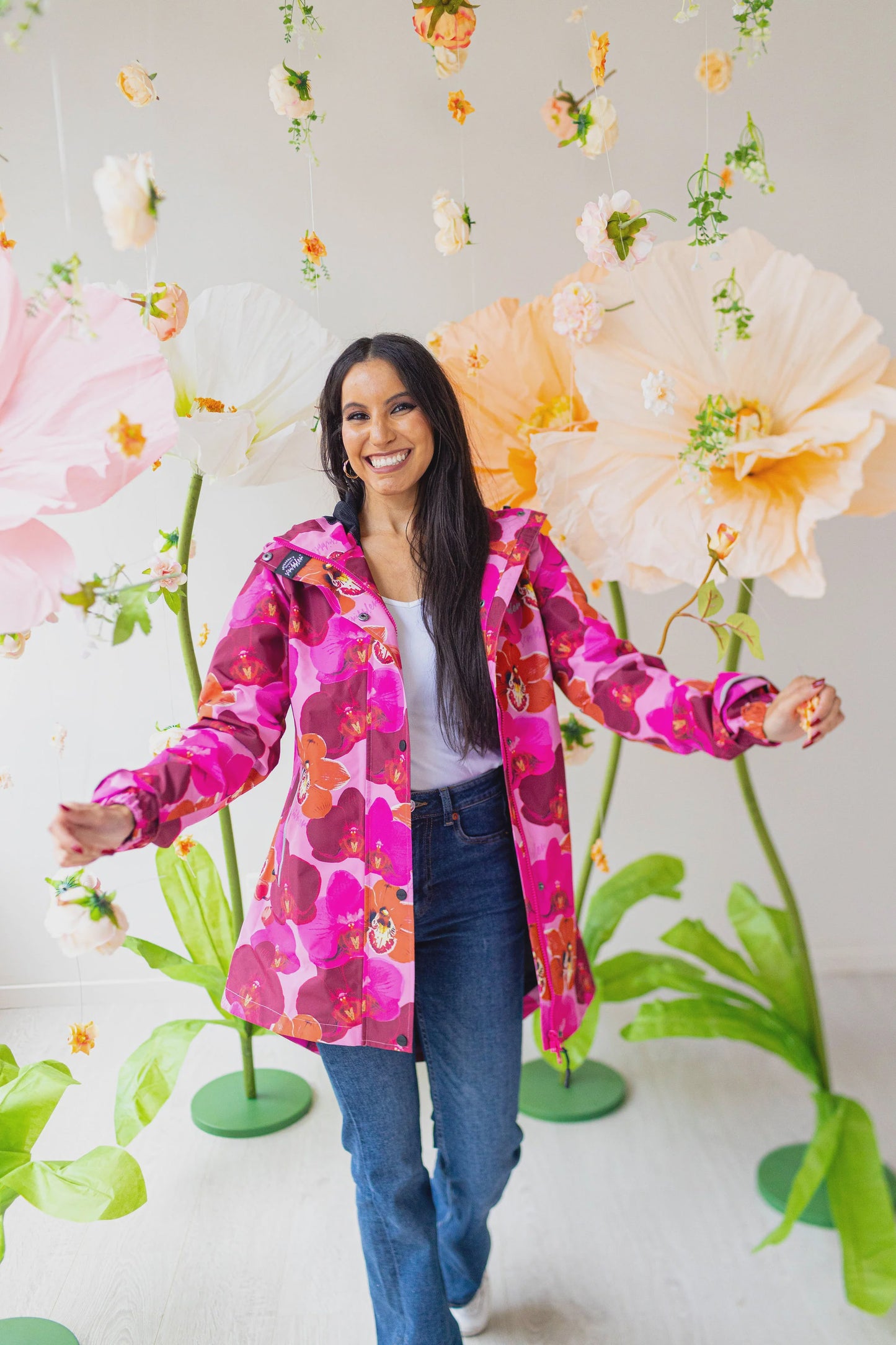 Orquidea Mesh-Lined Raincoat
