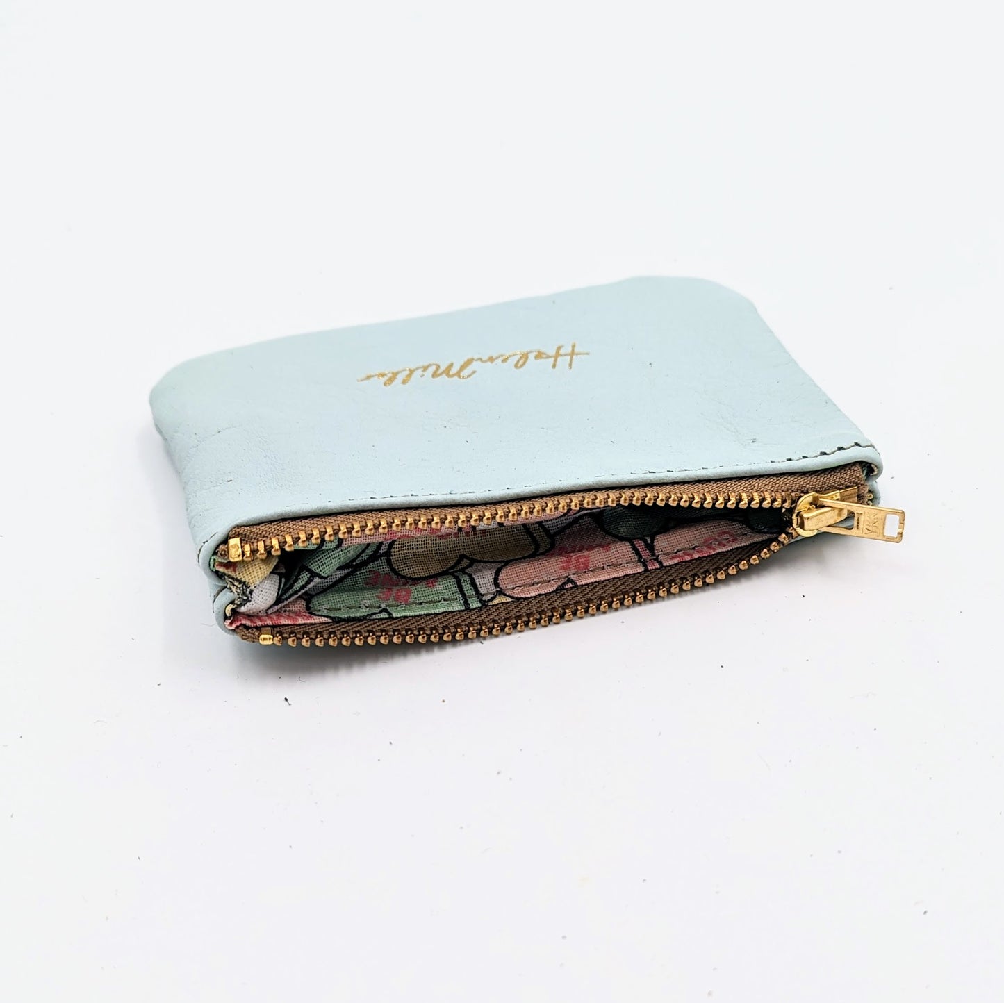 Coin Purse - Spearmint with Candy Love Lining