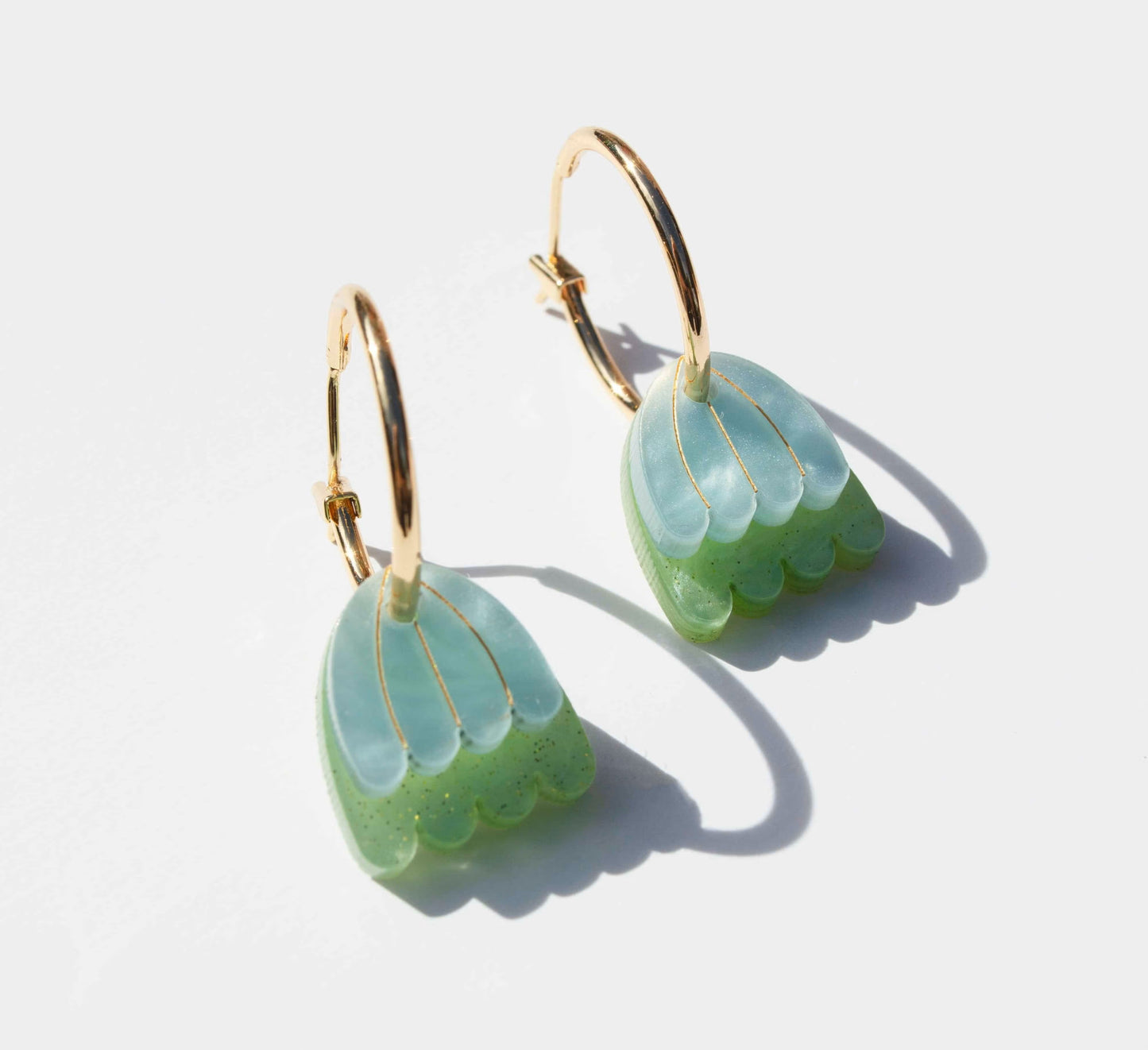 Palm Earrings - Ocean