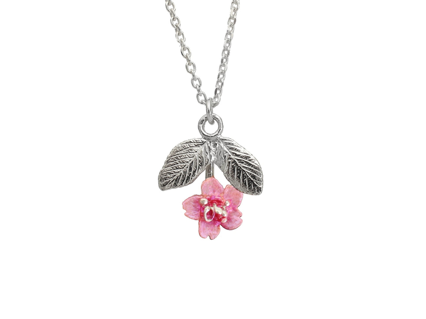 Sakura Blossom and Leaves Necklace