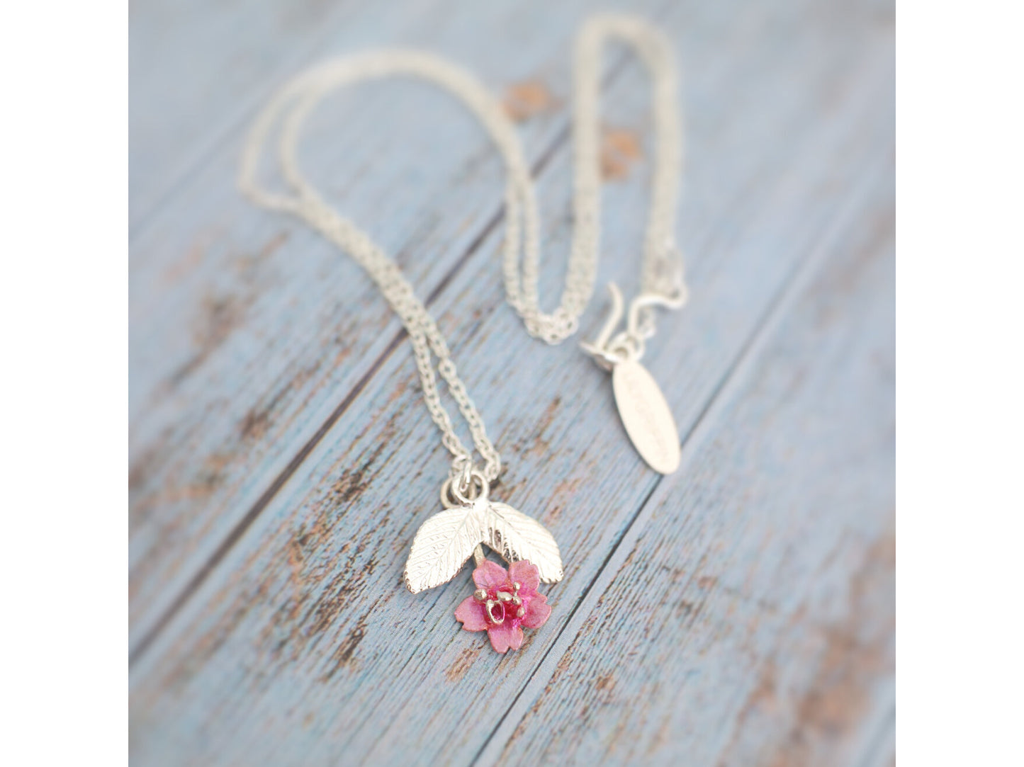 Sakura Blossom and Leaves Necklace