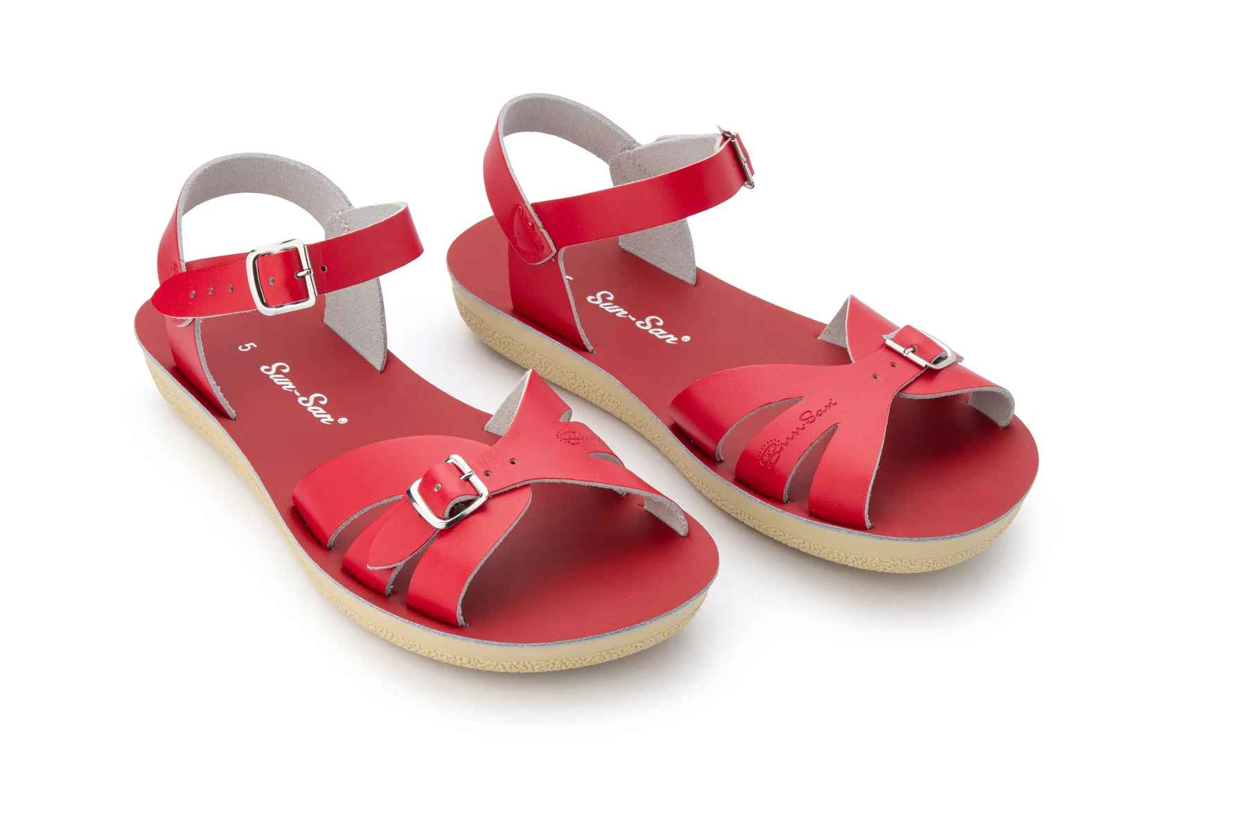 SunSan "Boardwalk" Sandals Red Inc Design Store
