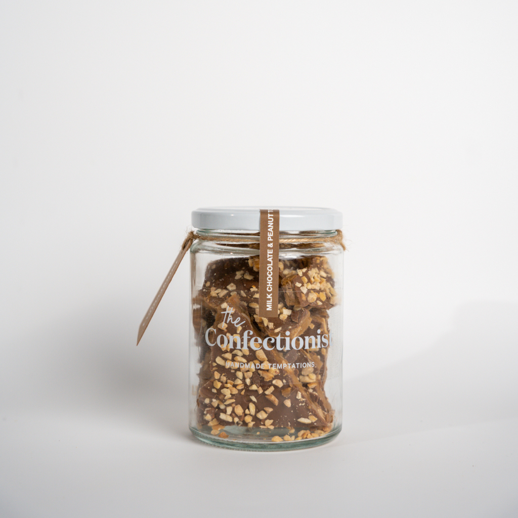 Milk Chocolate & Peanut Toffee - Jar, 200g