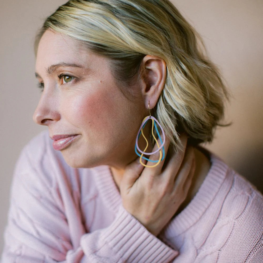 Tri-Shape Earrings in Pastels