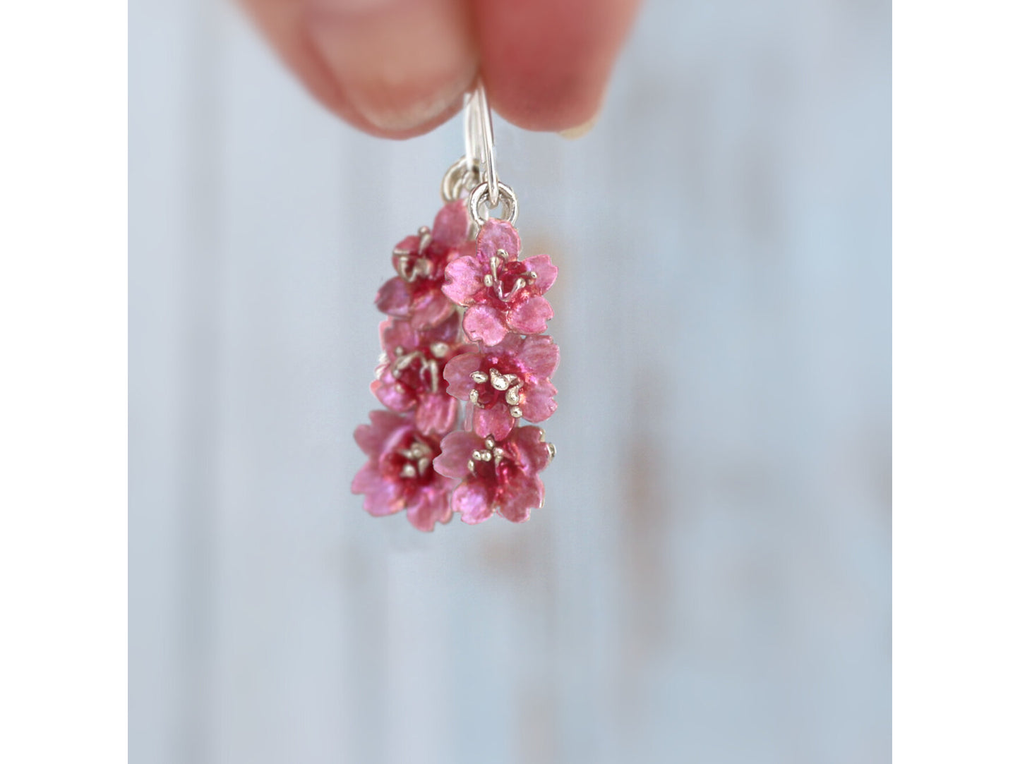 Triple Sakura Blossom Earrings