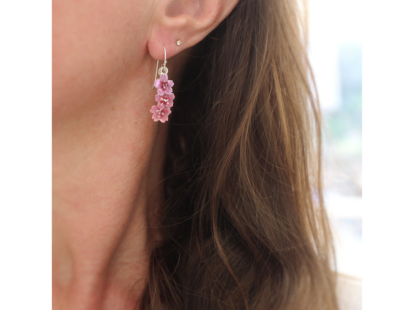 Triple Sakura Blossom Earrings