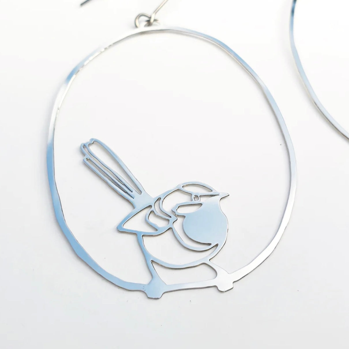 Fantail Earrings in Silver