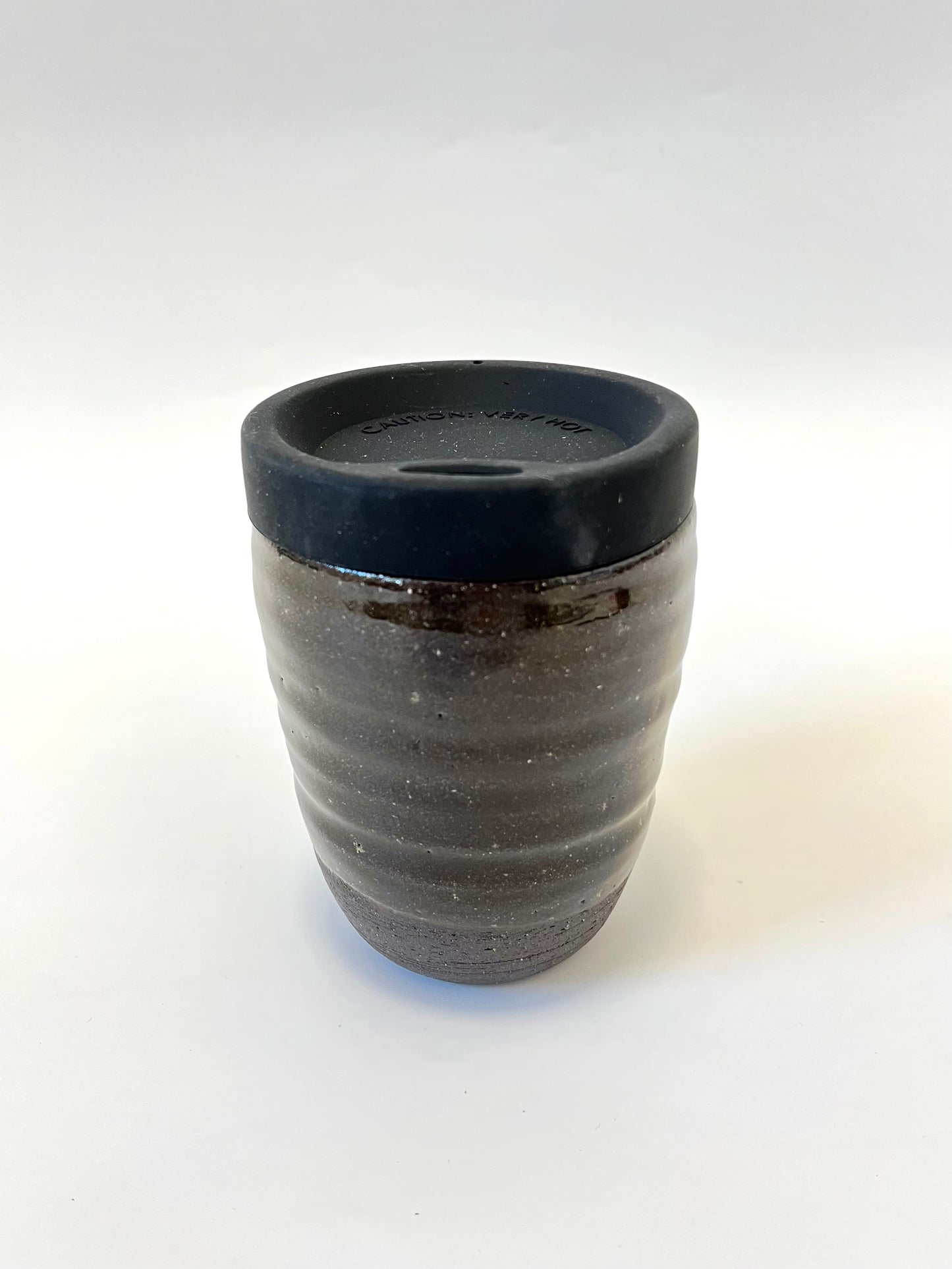 Ceramic Takeaway Cup - Glossy Charcoal