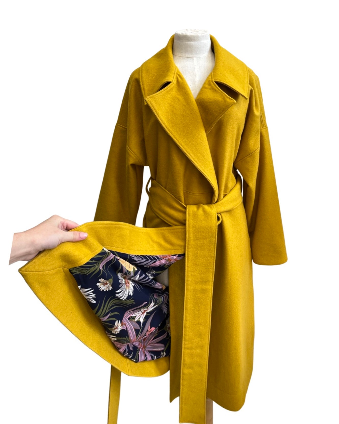Wool Blend "Niki" Coat - Mustard Yellow