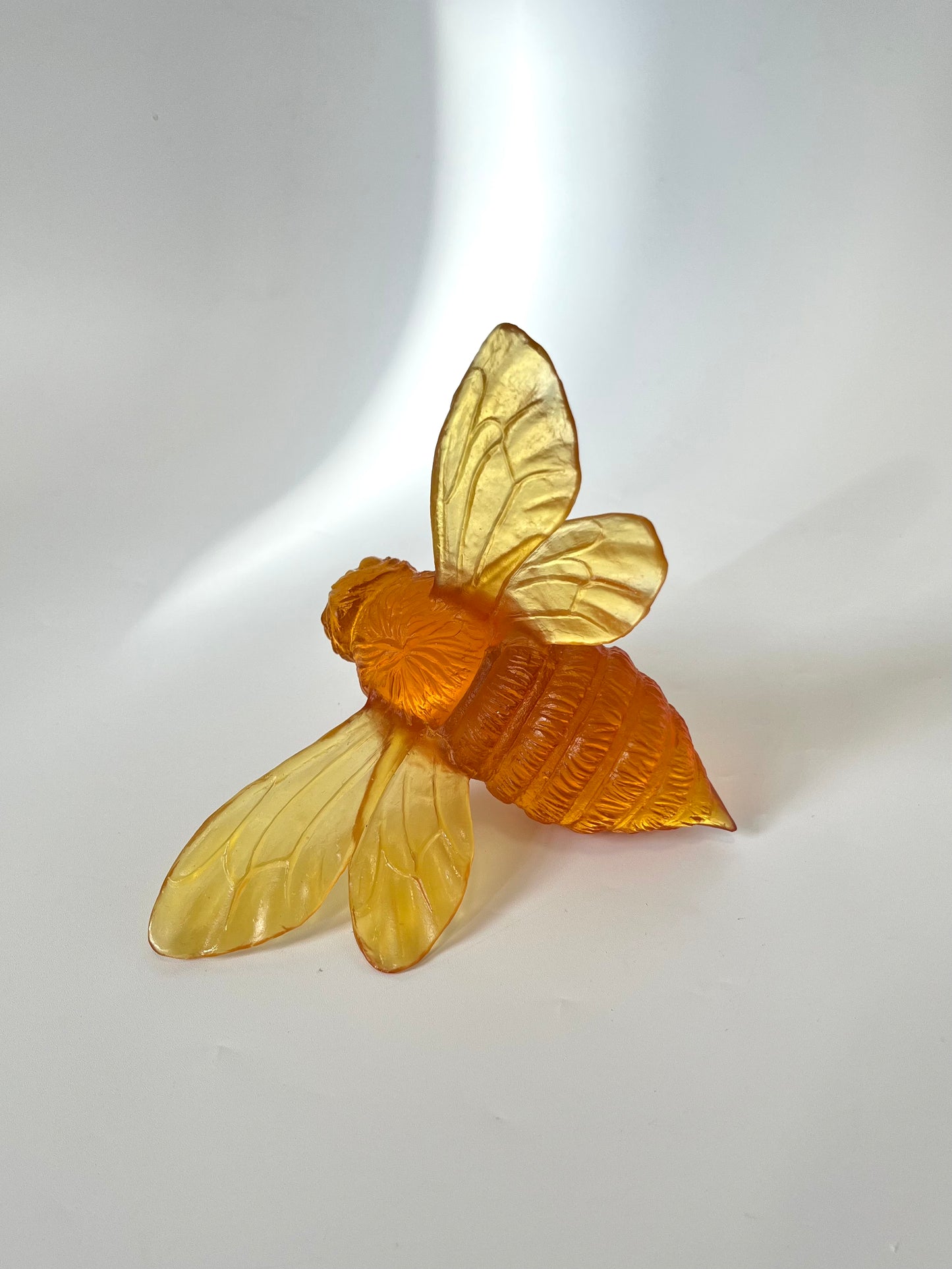 Bee (Wings Out) - Orange - Glass artwork by Luke Jacomb