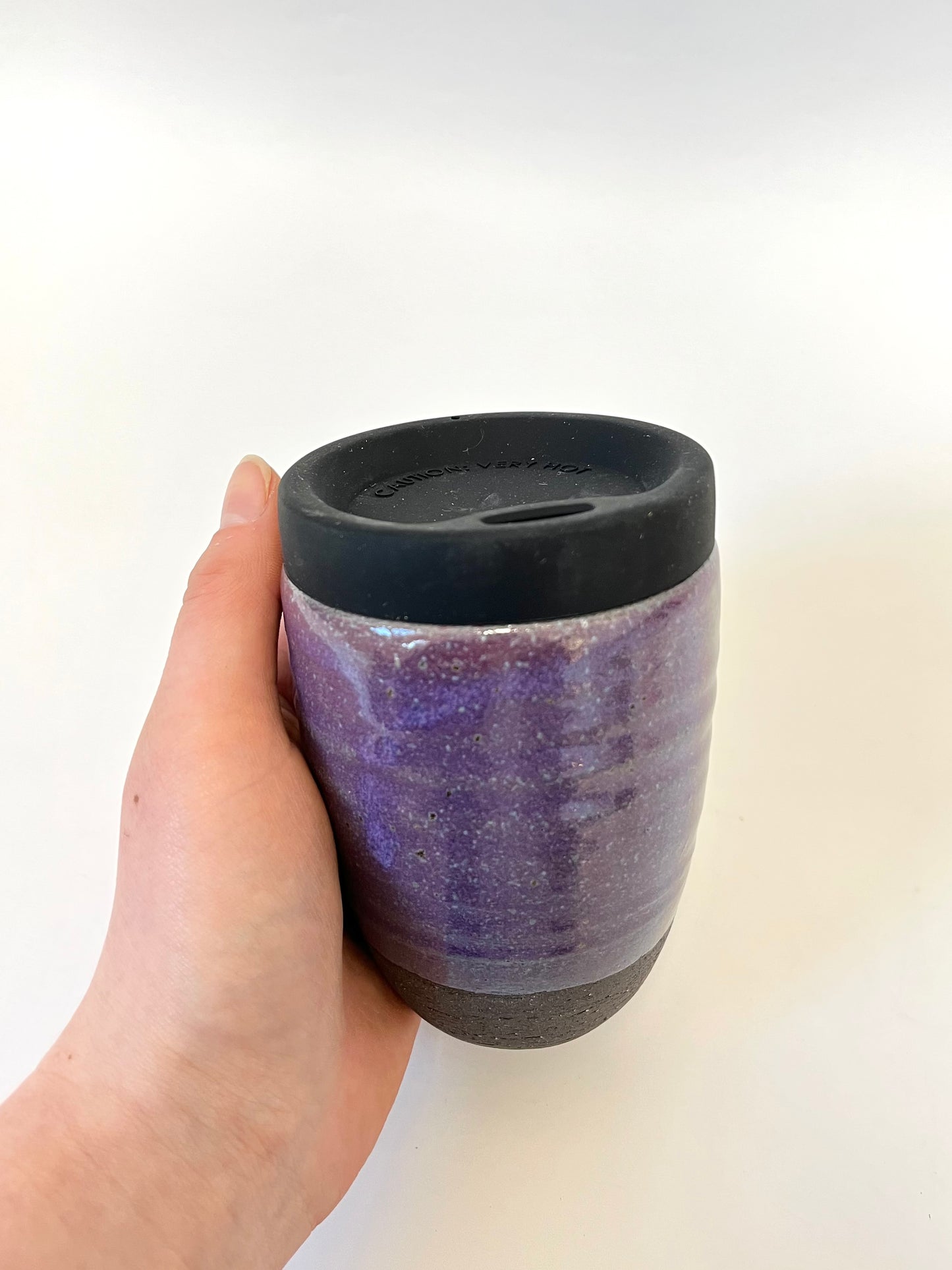 Ceramic Takeaway Cup - Deep Purple ‘Grape’
